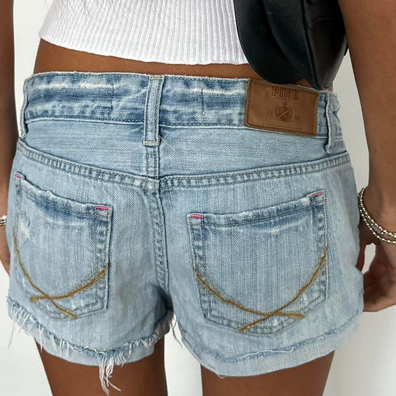 Vintage Pink Victoria’s Secret 2000’s blue denim shorts
