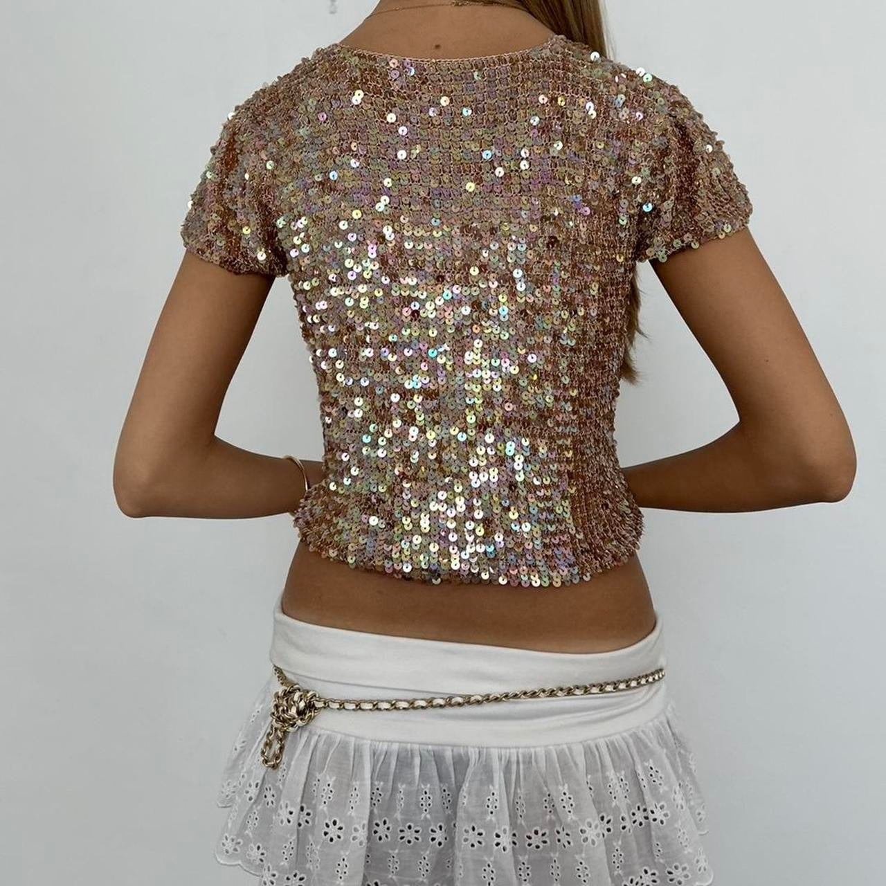 Vintage 90’s sequin cardigan layering top