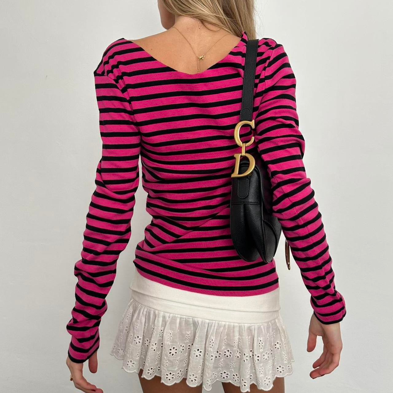 Vintage 90’s Ralph Lauren pink striped long sleeve top 🩷