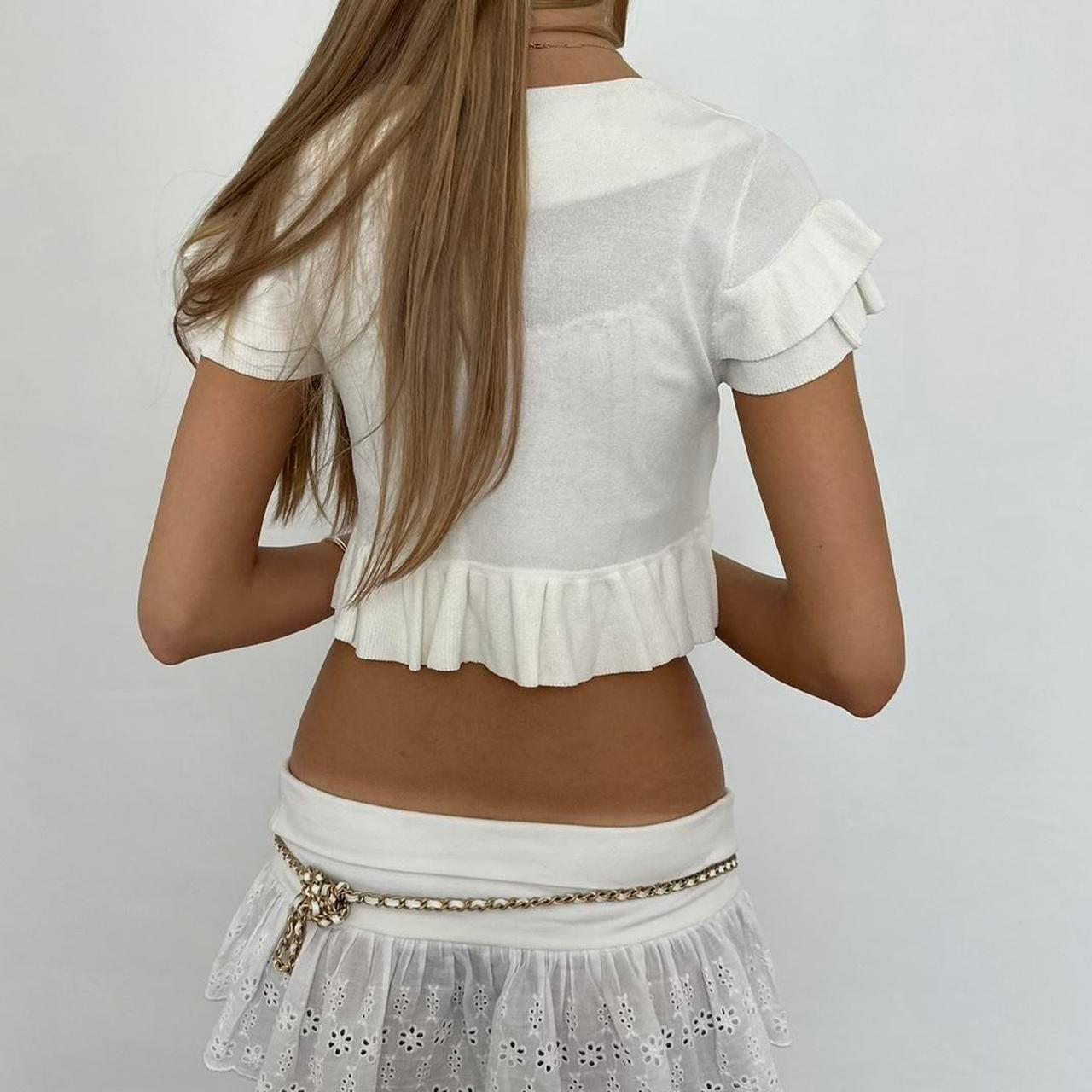 Vintage 90’s white cardigan layering top