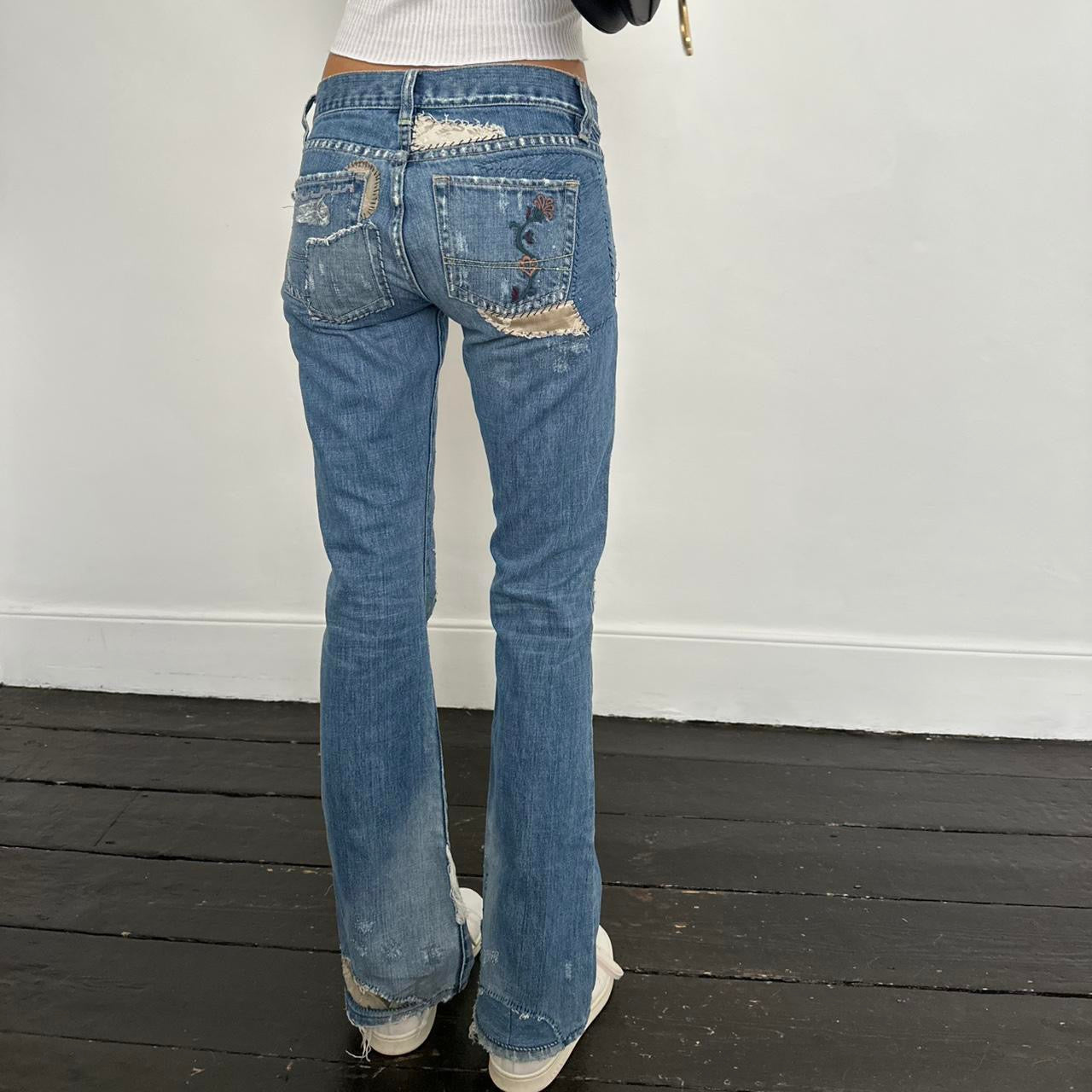 Vintage 2000’s Ezra Fitch patchwork jeans