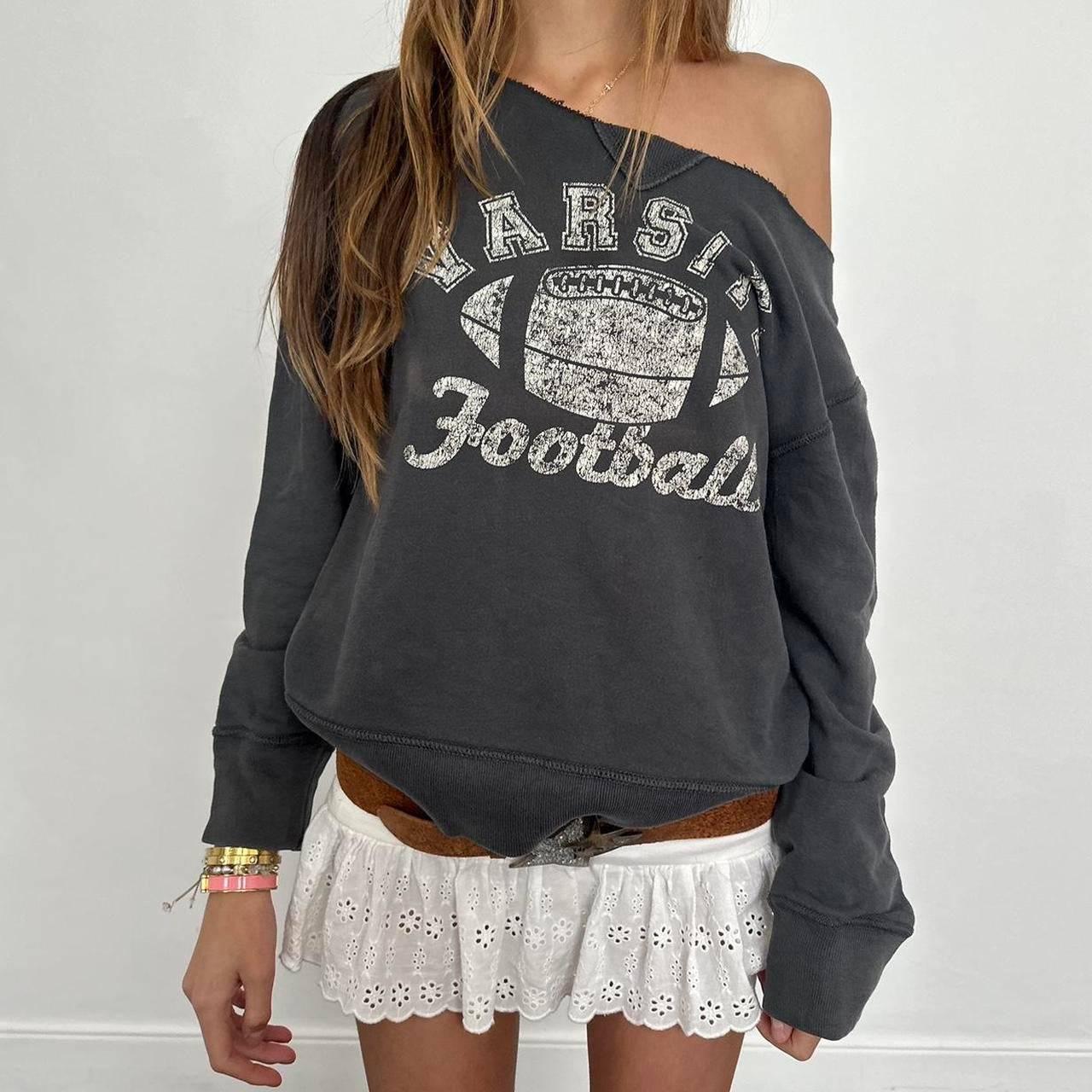 Vintage varsity football sweatshirt š
