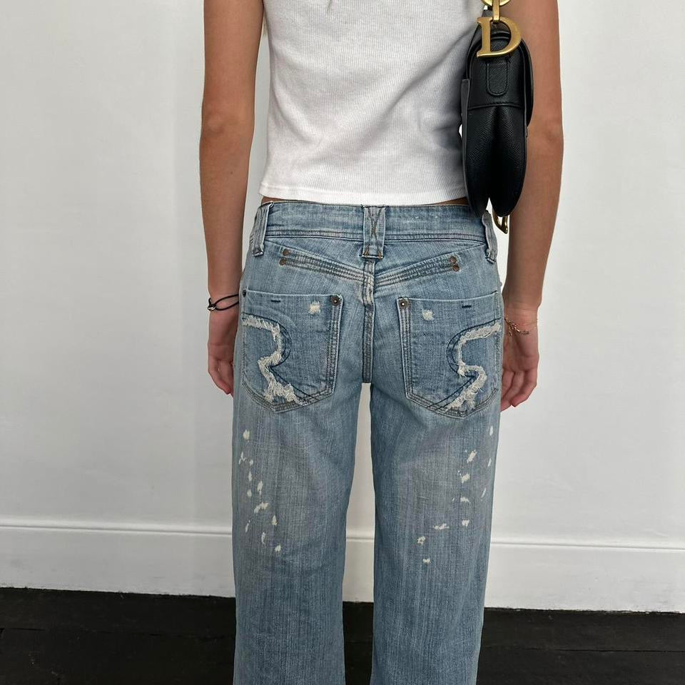 Vintage early 2000s blue wash bootcut jeans