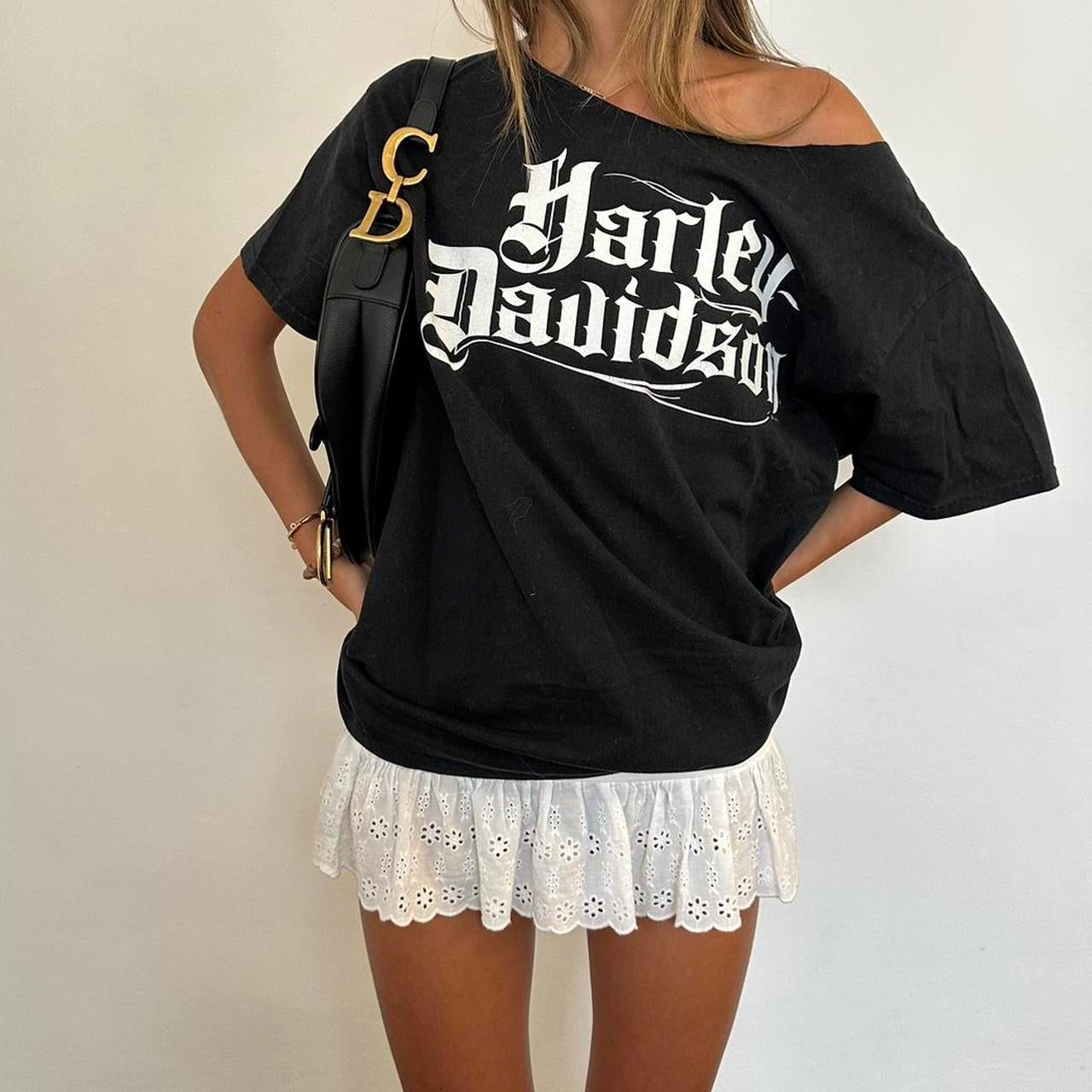 Vintage Harley Davidson black top š¤