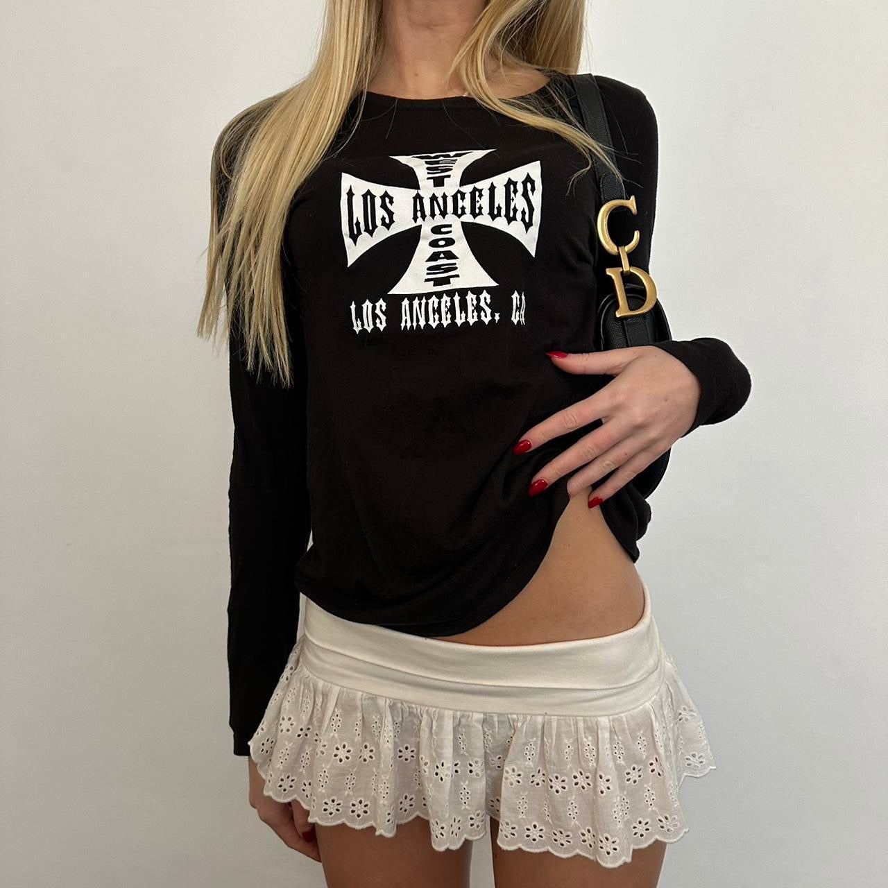 Vintage West Coast Los Angeles black long sleeve top
