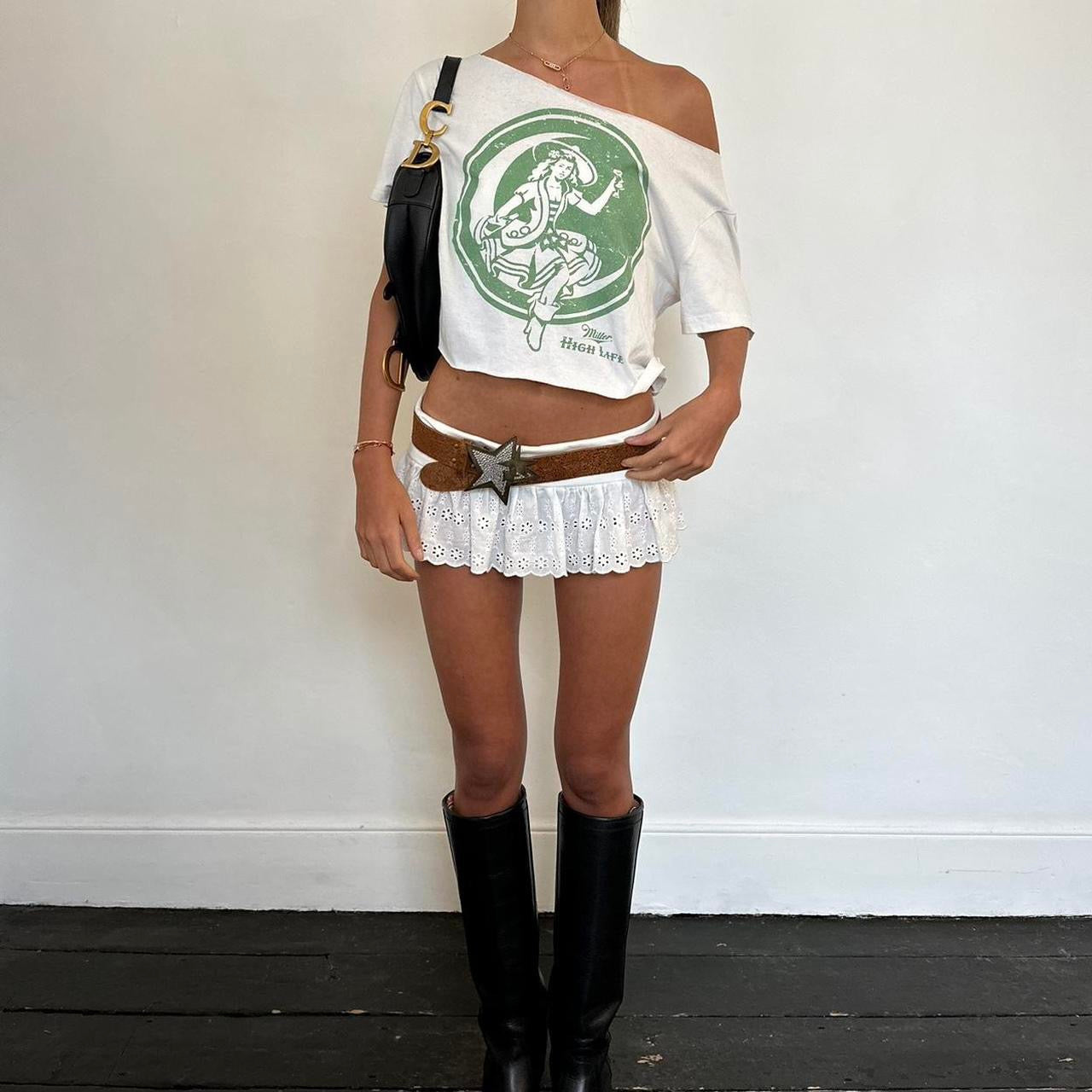 Vintage green graphic top