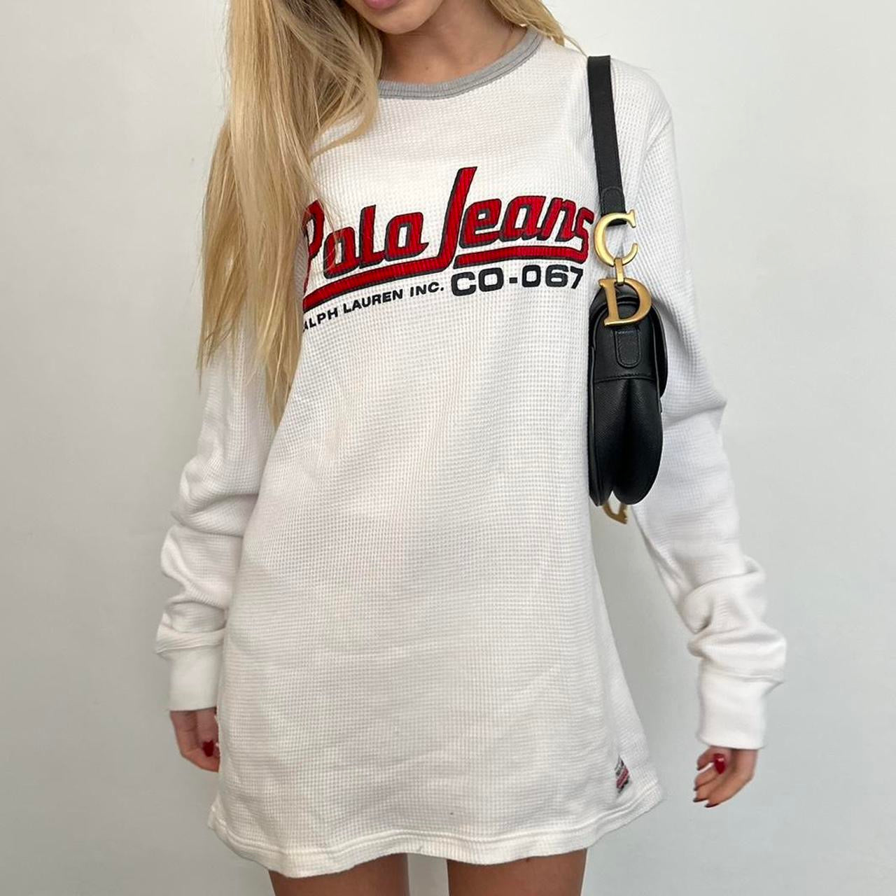 Vintage Ralph Lauren white oversized long sleeve top