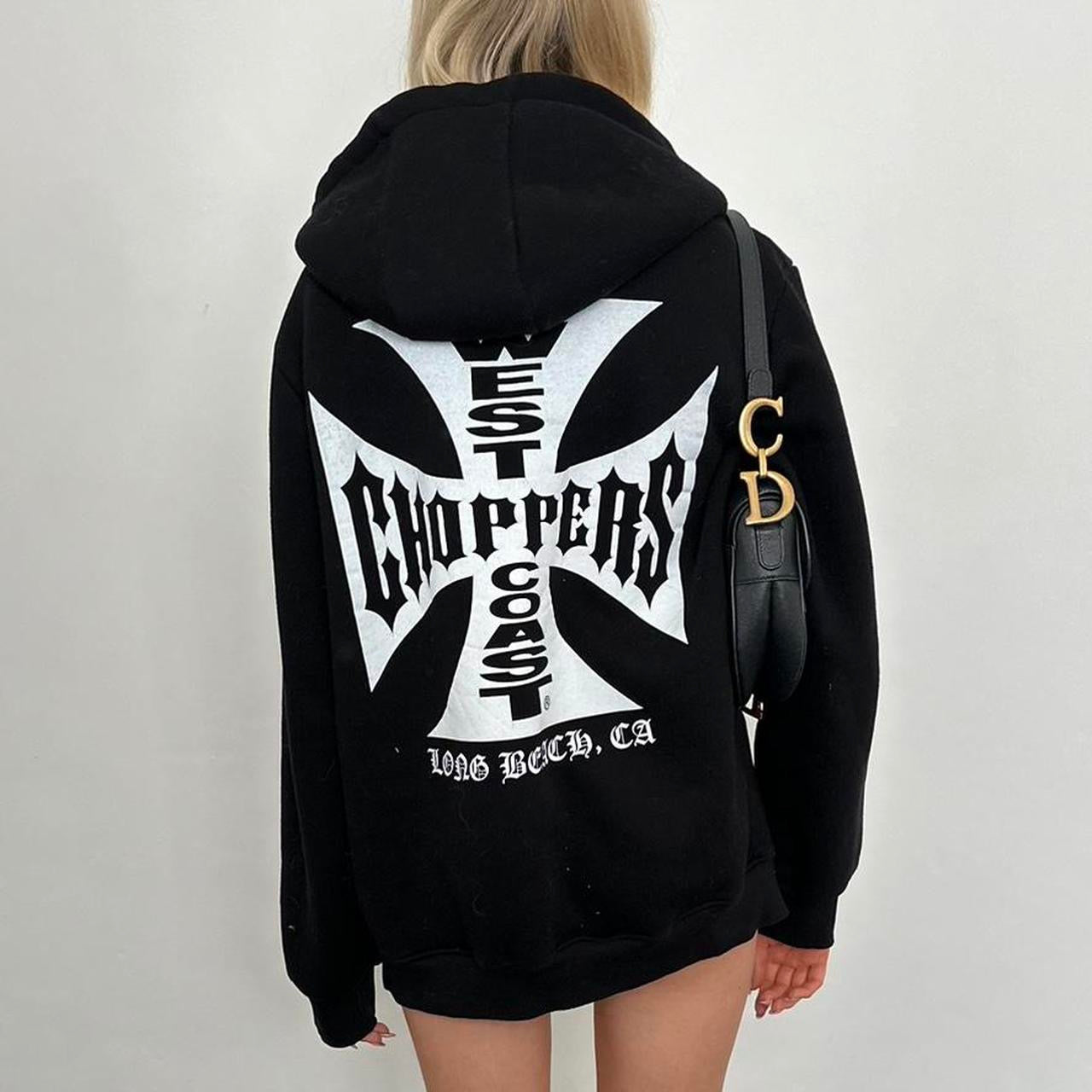 Vintage West Coast black zip up hoodie