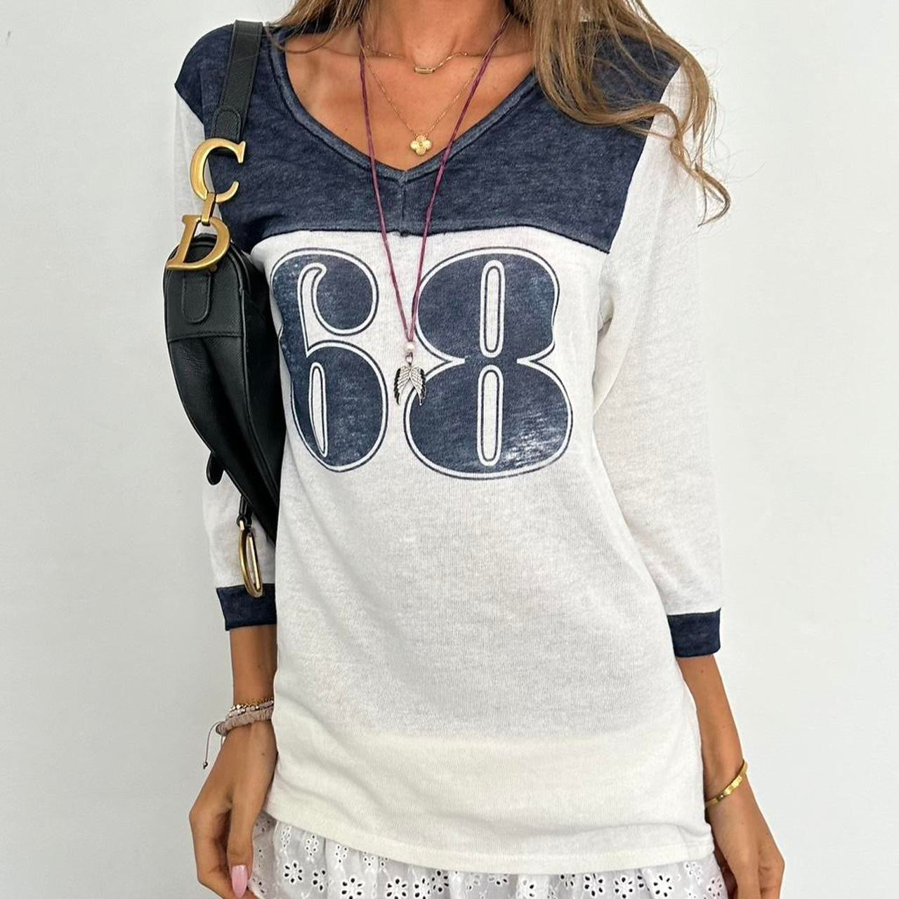 Vintage Abercrombie and Fitch long sleeve jersey top – Chelsea Thrift