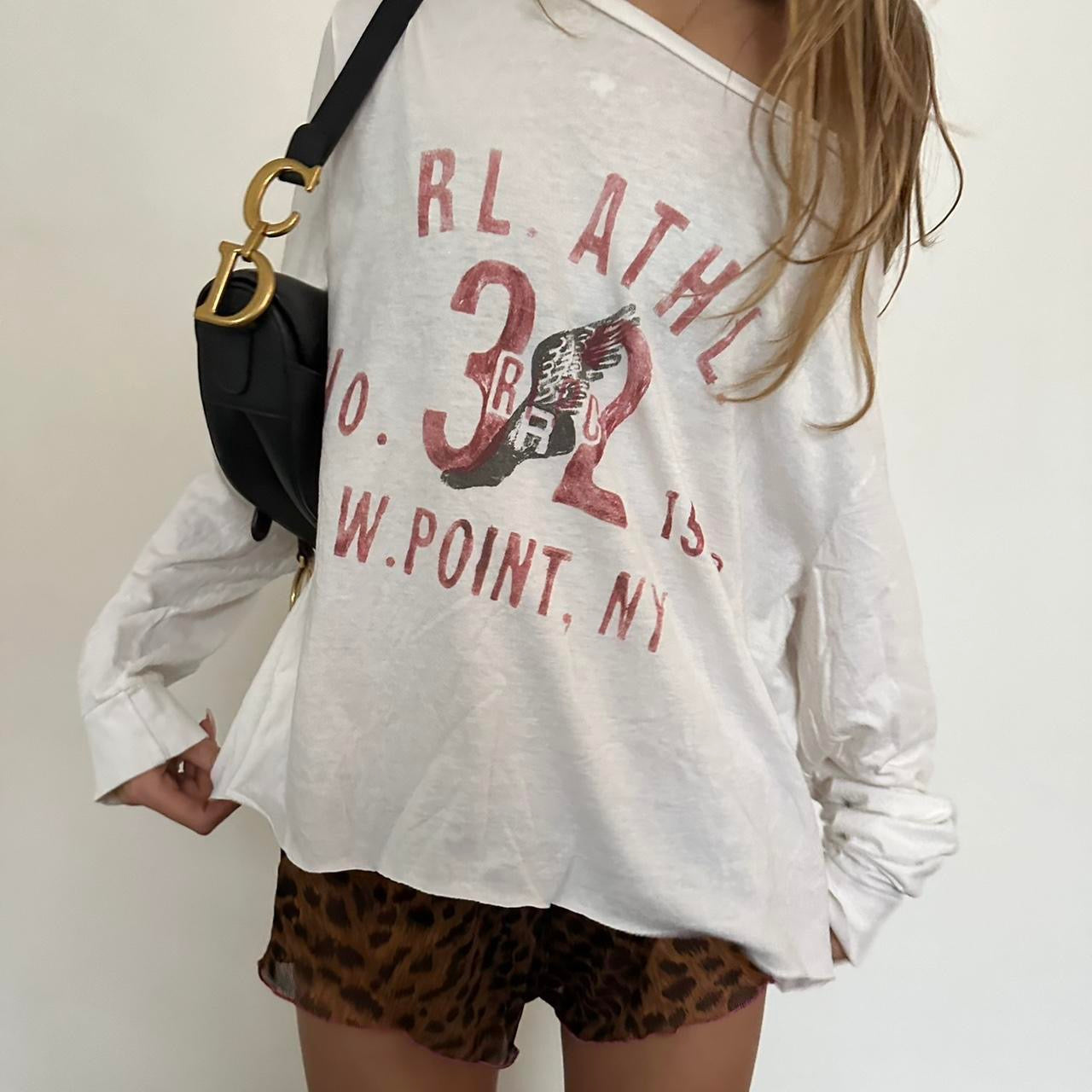 Vintage Ralph Lauren graphic off the shoulder top