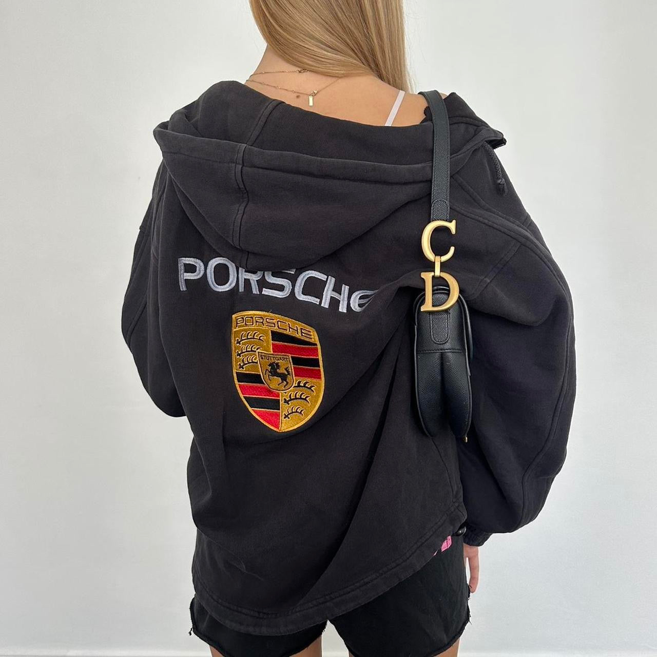 Vintage Porsche black hoodie top