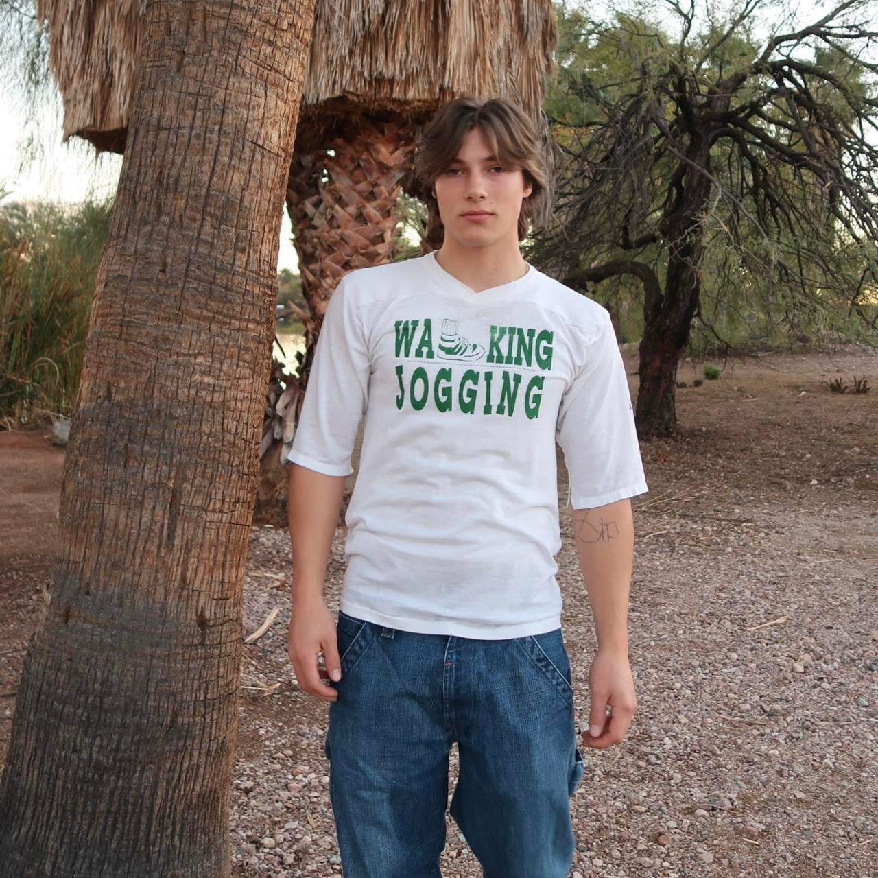 Vintage 90s walking jogging graphic top