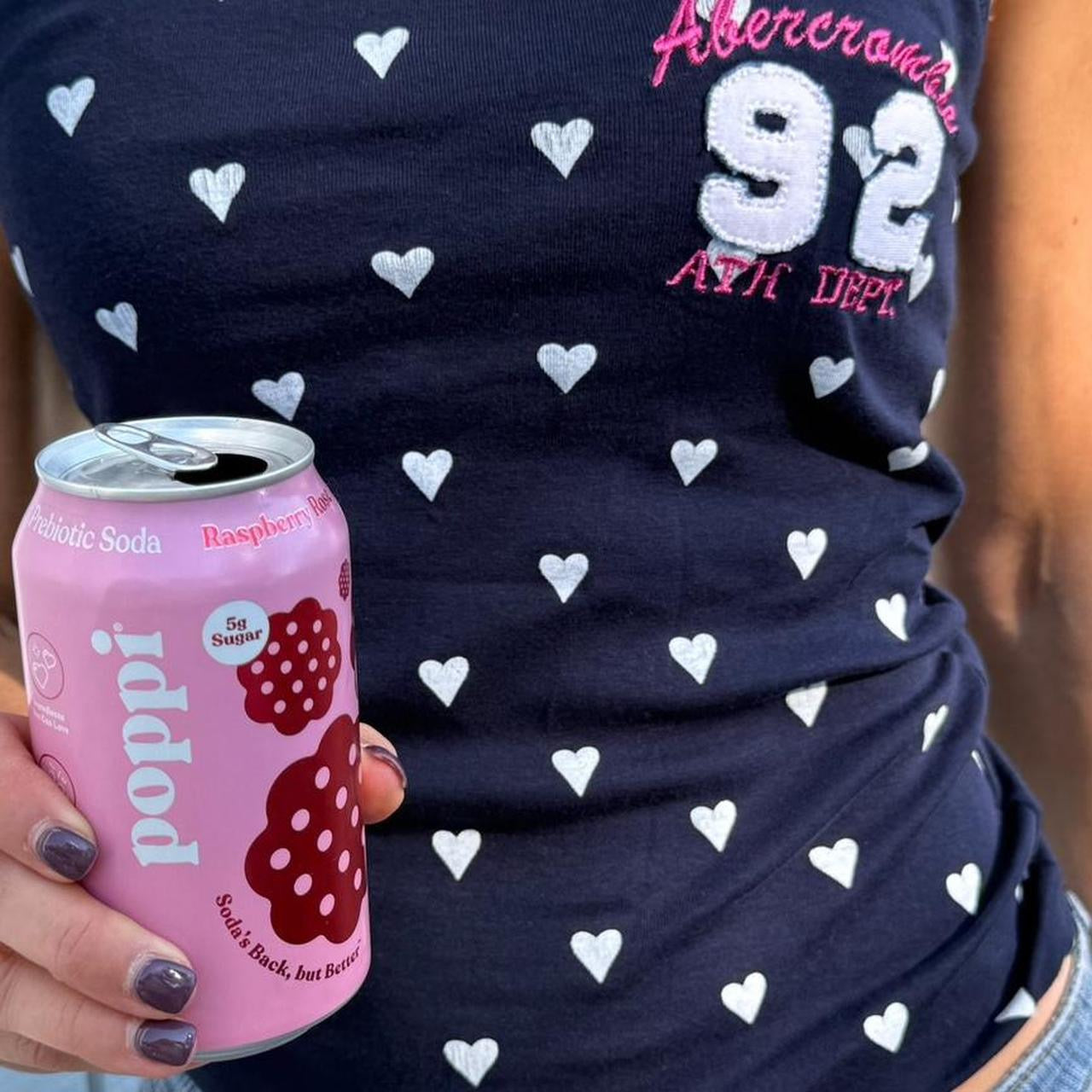 Vintage Abercrombie and Fitch heart print tank top 🧺