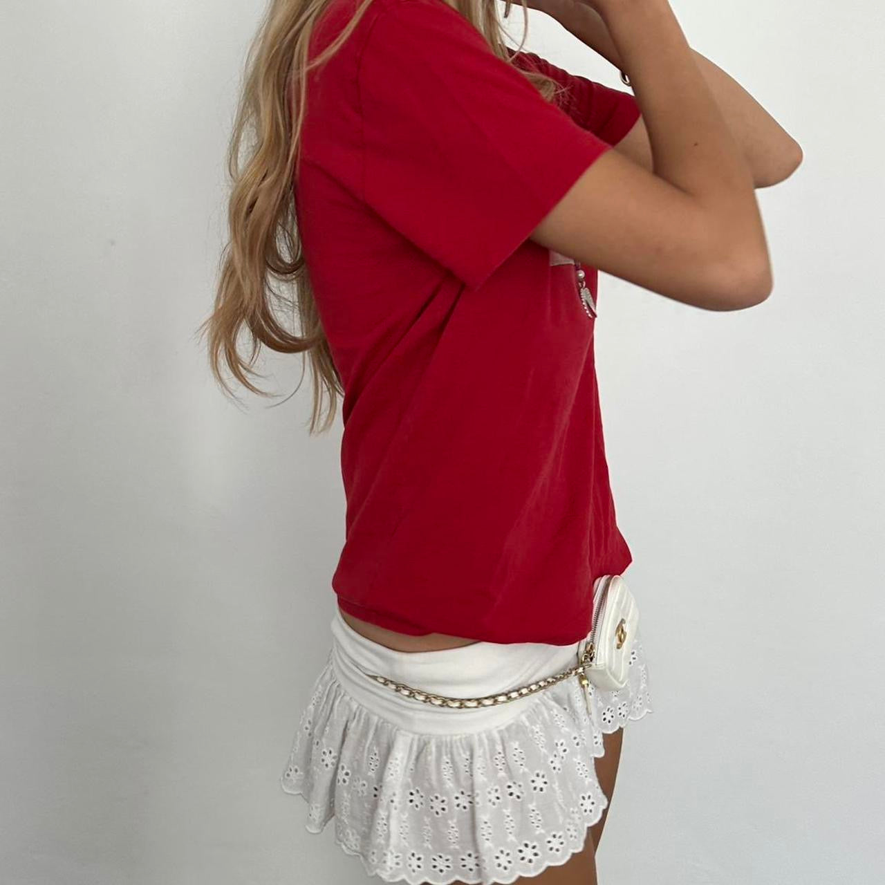 Vintage Polo Ralph Lauren red American flag baby tee
