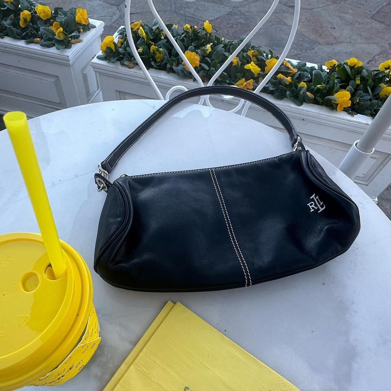 Vintage 90’s Ralph Lauren black leather bag