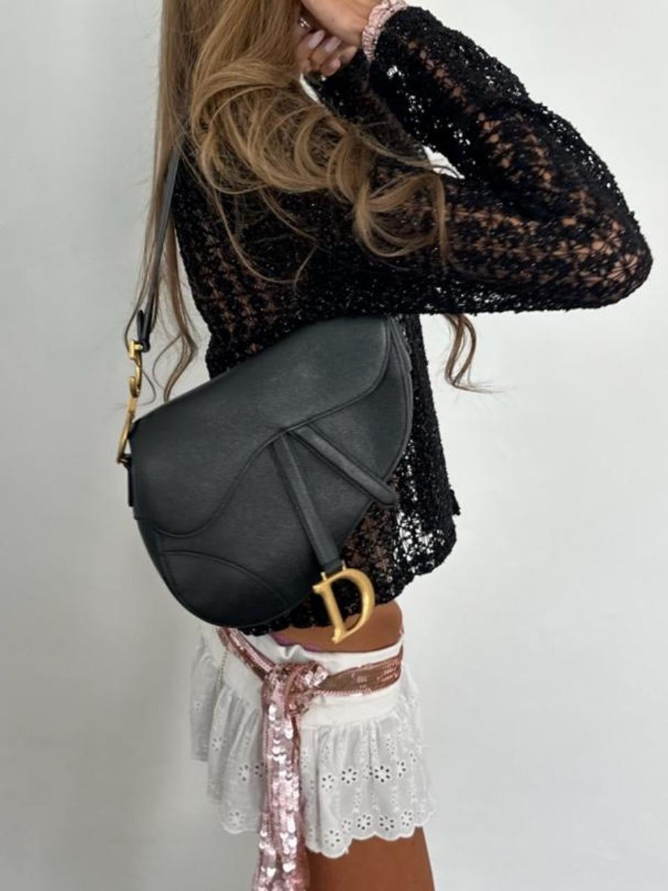 Vintage 00’s black lace cardigan top