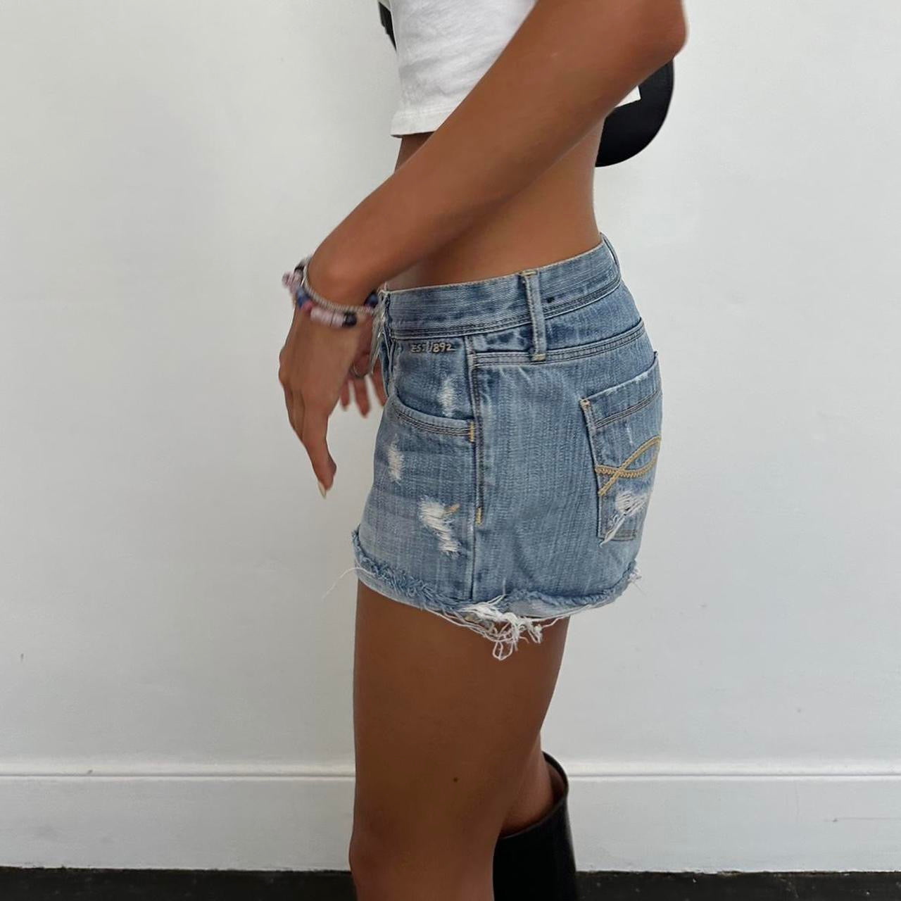 Vintage rare Abercrombie and Fitch 2000s mini denim shorts