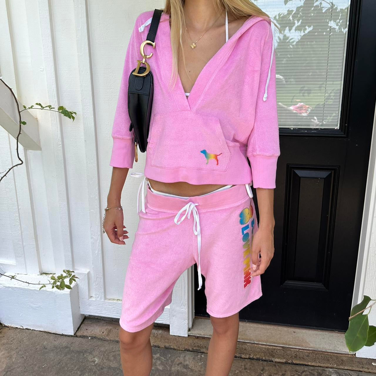 Vintage 2000’s Victoria’s Secret pink ‘Sunkissed’ hoodie top