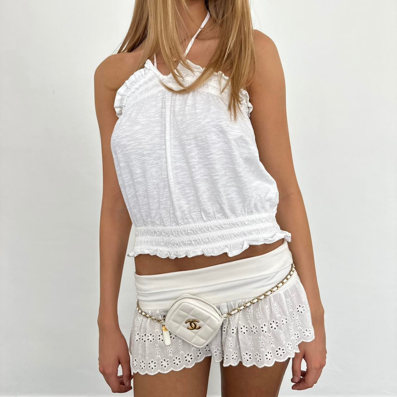 Vintage 2000’s white halter neck top