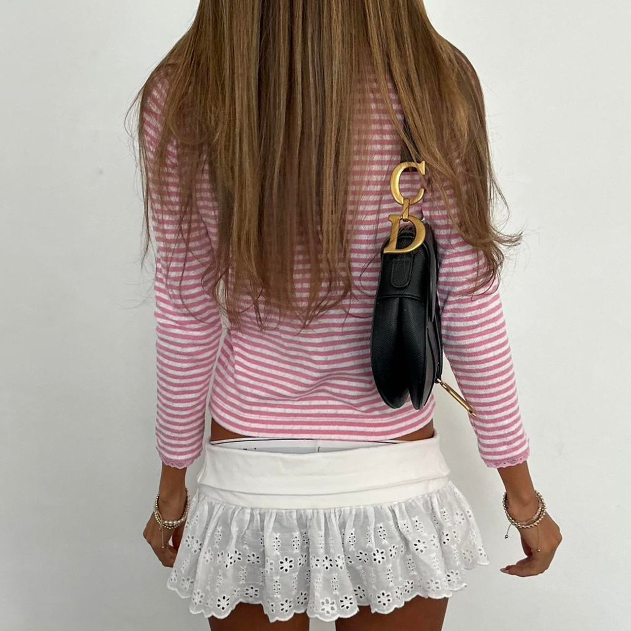 Vintage 2000’s pink long sleeve striped top