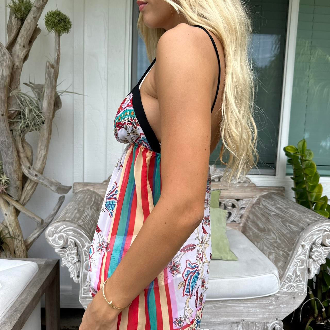 Vintage 2000’s floral boho cami top
