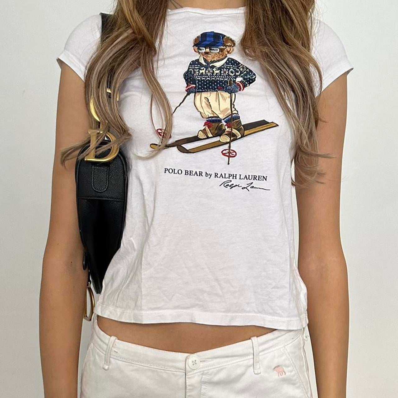 Vintage Polo Ralph Lauren teddy bear ski collection baby tee