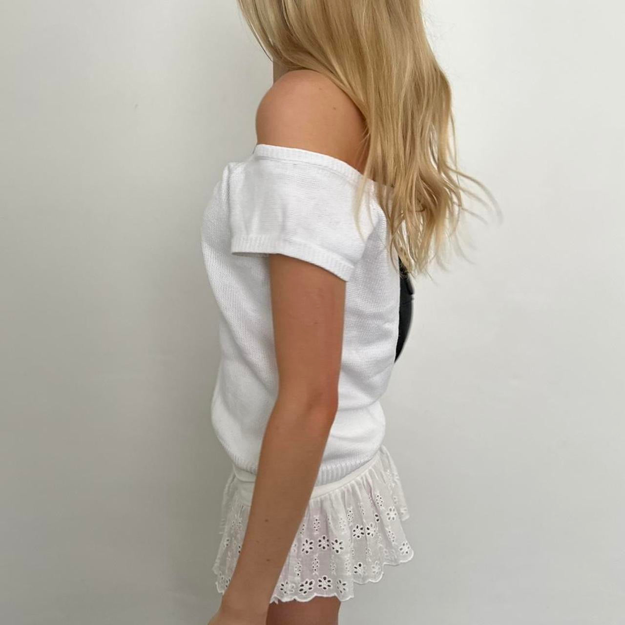Vintage Ralph Lauren preppy knit off shoulder top