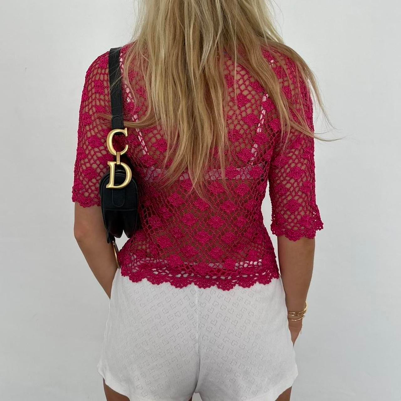Vintage 90’s pink cardigan layering top