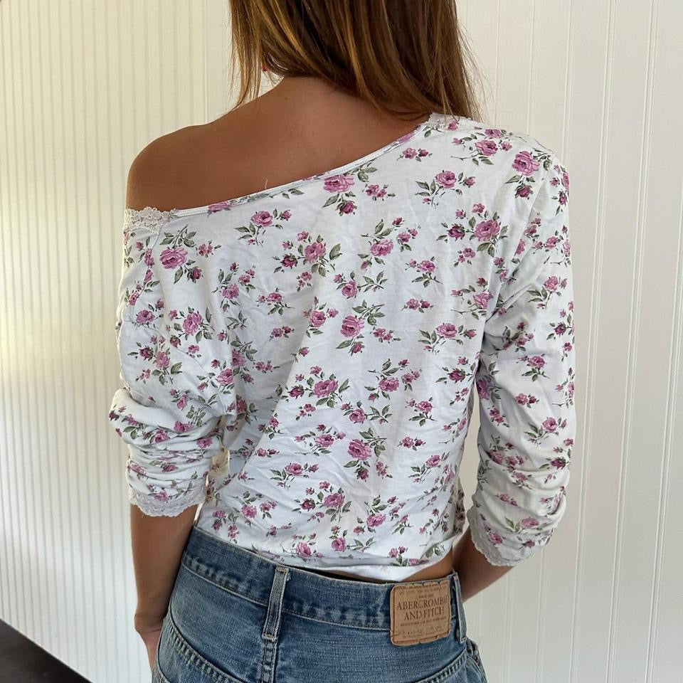 Vintage 90βs Victorias Secret pink floral cardigan top π