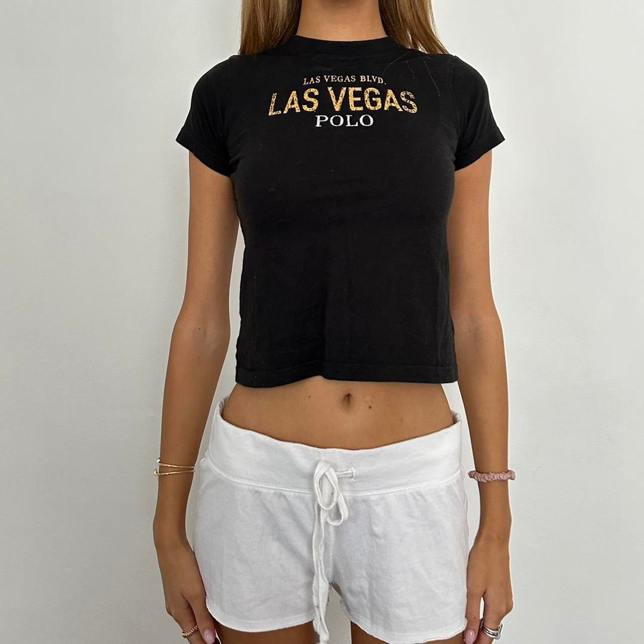 Vintage Ralph Lauren off black Las Vegas baby tee π€