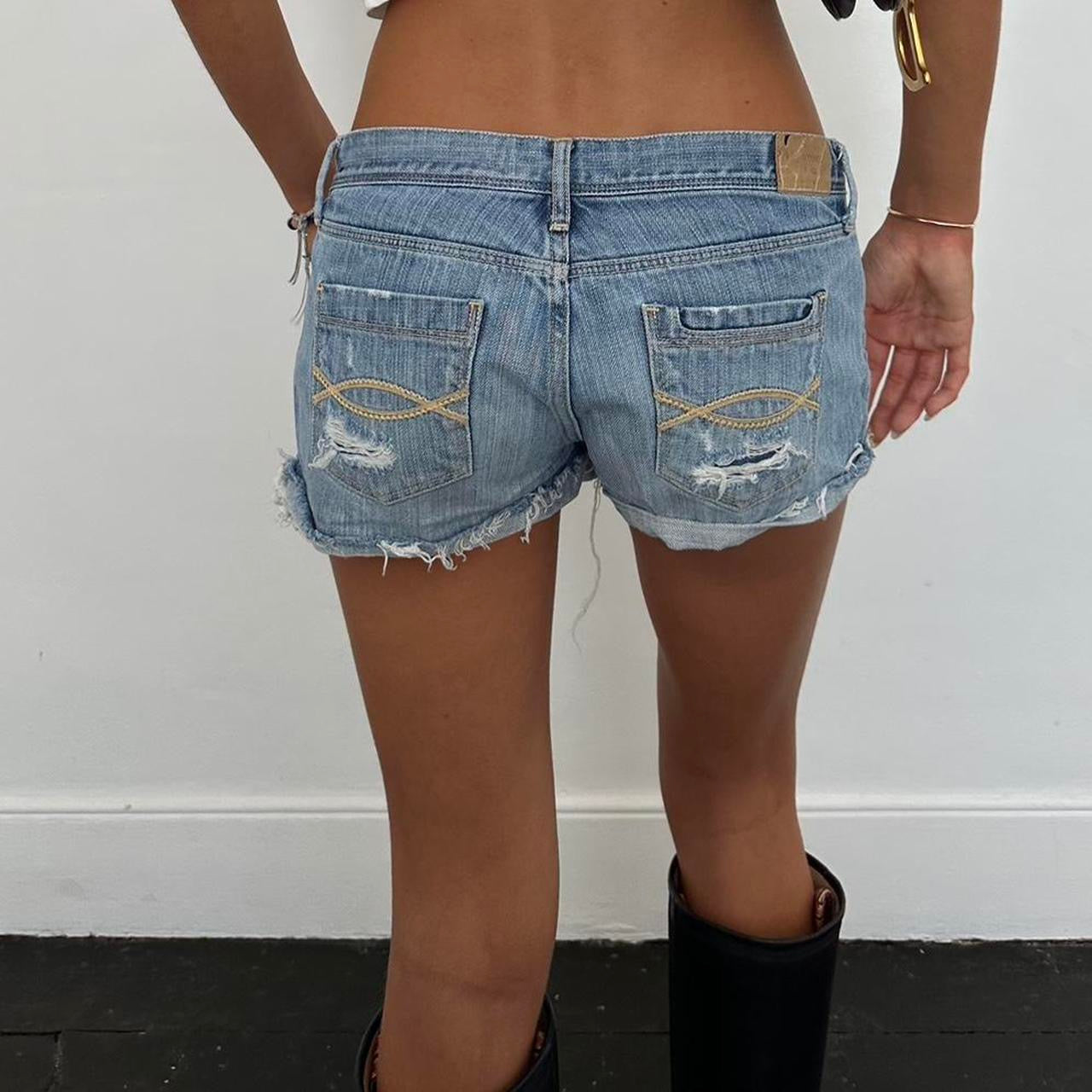 Vintage rare Abercrombie and Fitch 2000s mini denim shorts