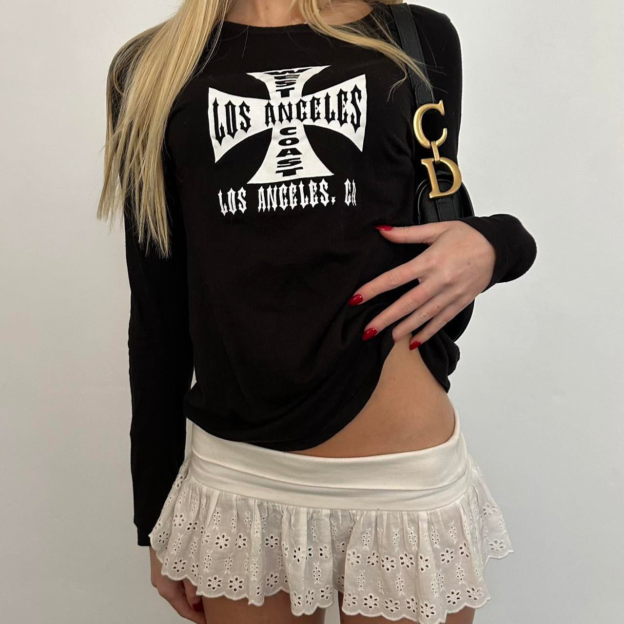 Vintage West Coast Los Angeles black long sleeve top