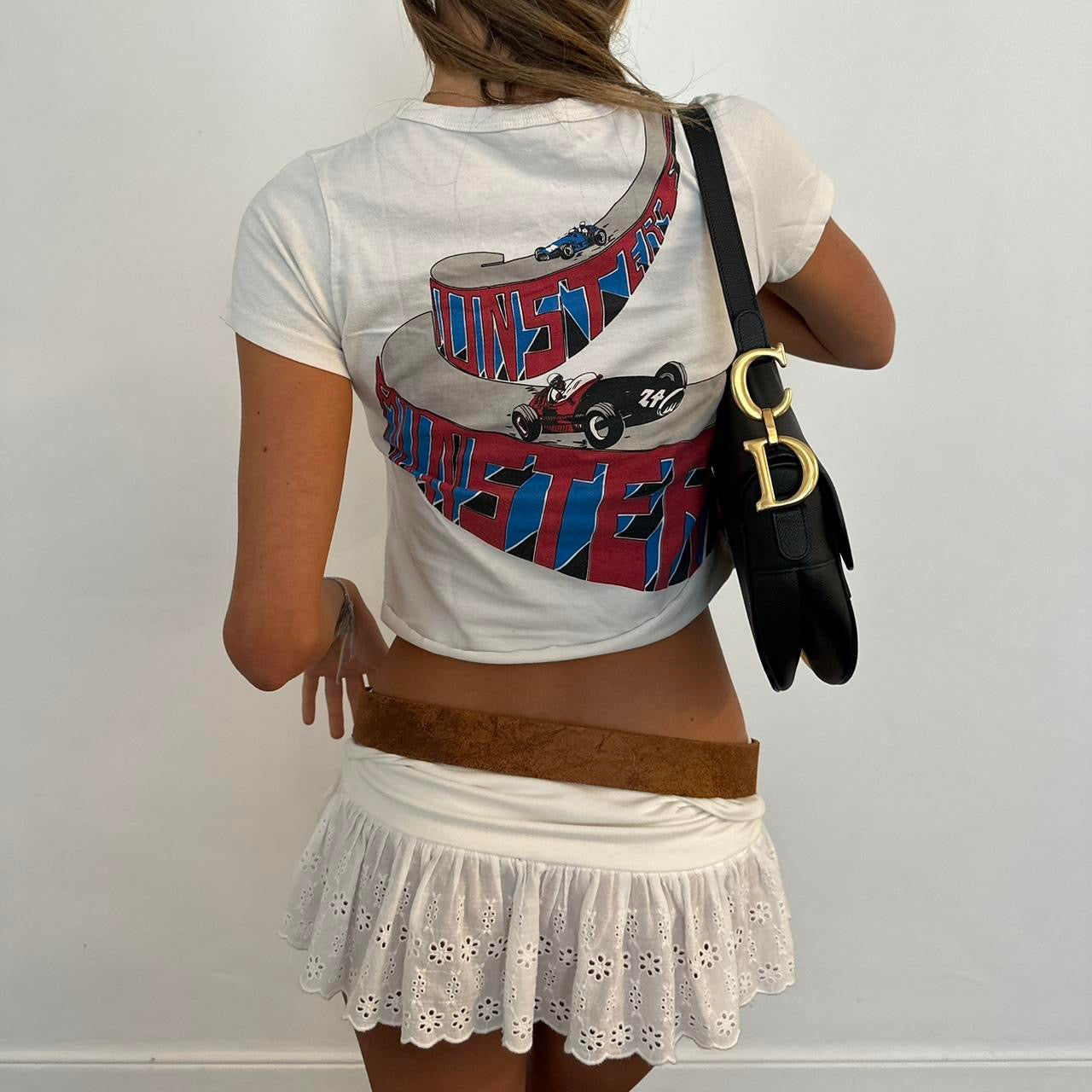 Vintage 90ās racing baby tee āļø šļø