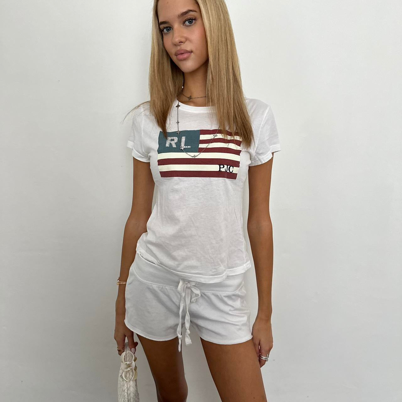Vintage Ralph Lauren baby flag tee πΊπΈπ