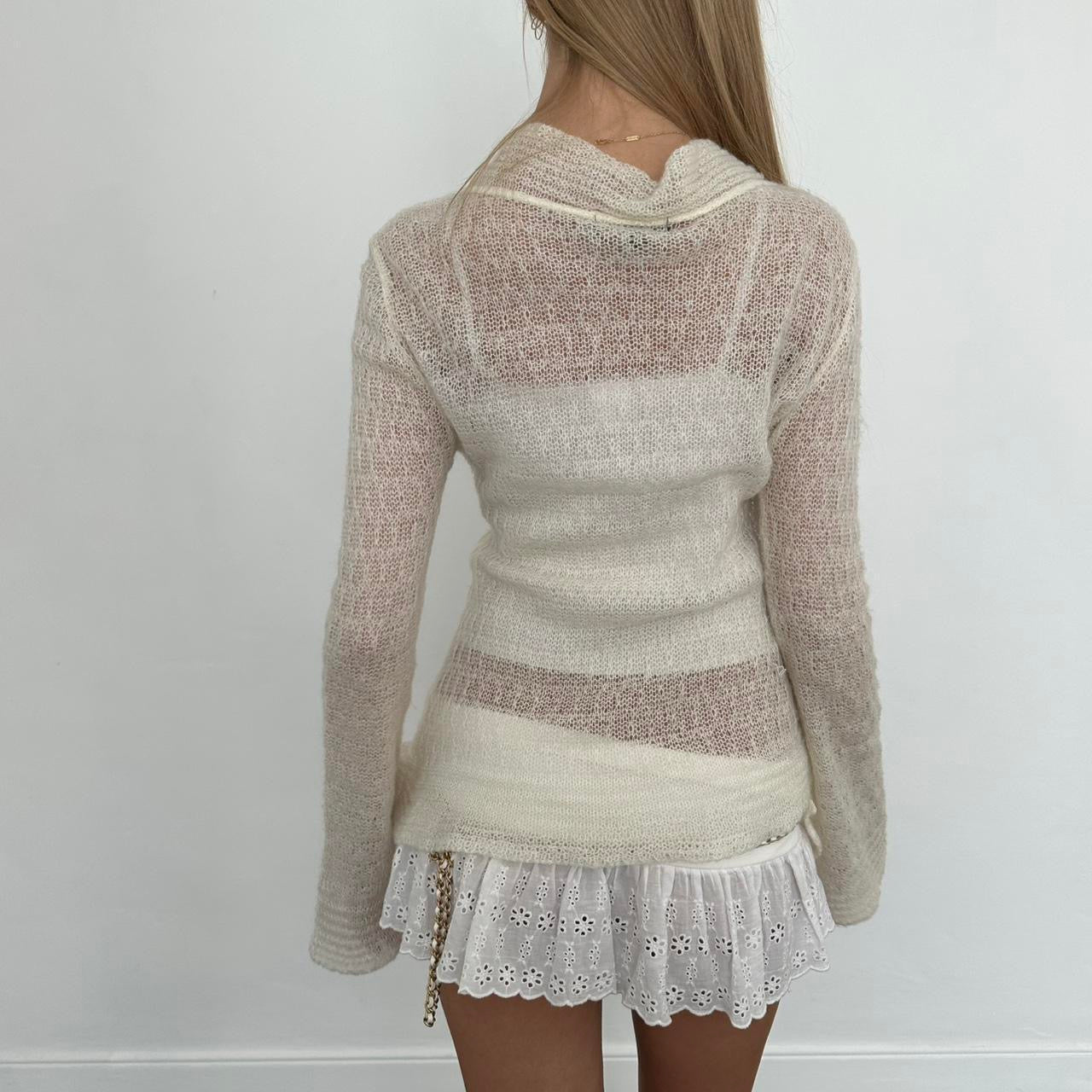 Vintage cream delicate layering cardigan