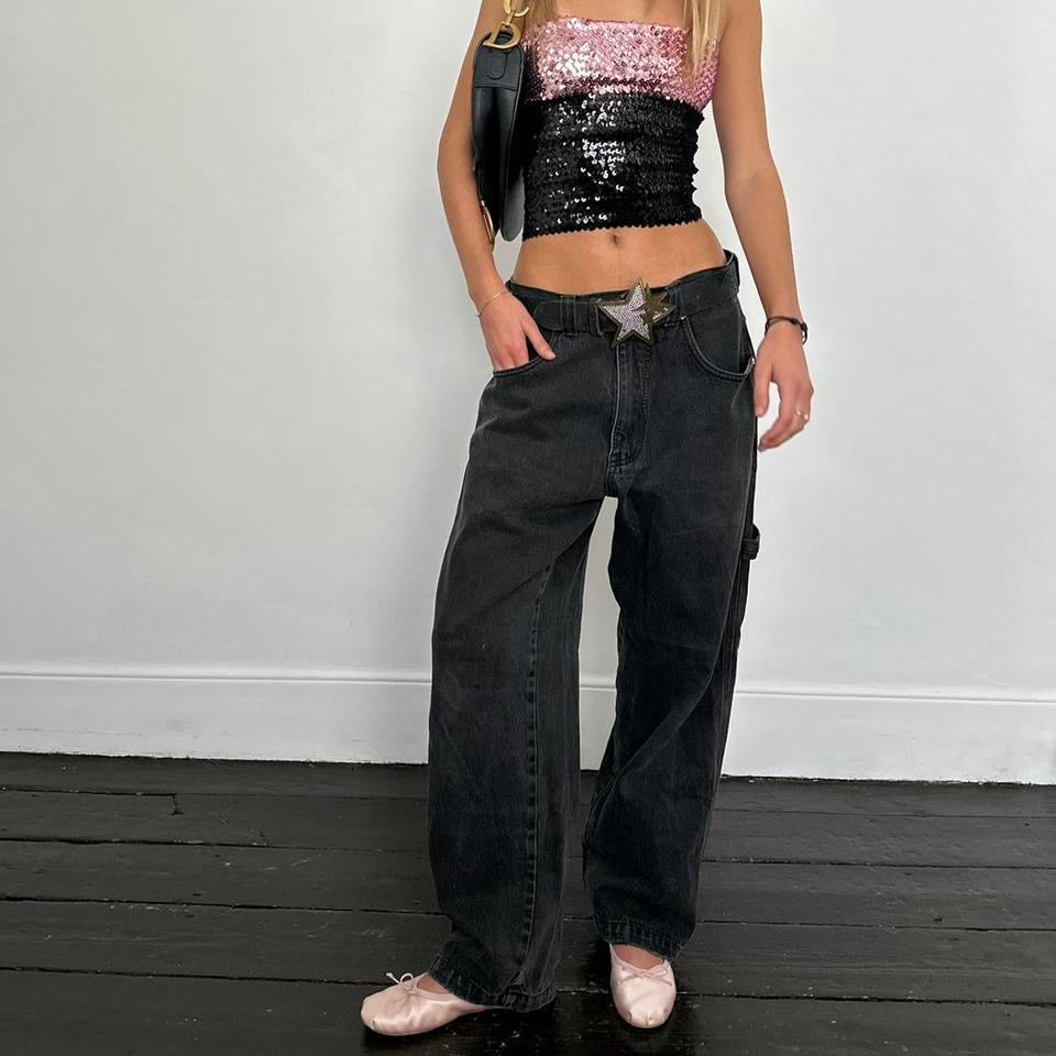 Vintage 90s black carpenter jeans