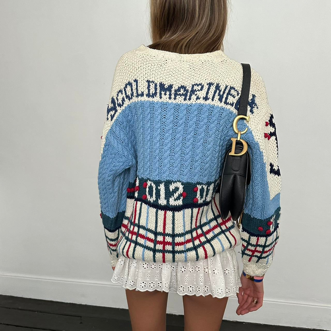 Vintage 90’s sailor knitted sweater ⚓️ 🩵