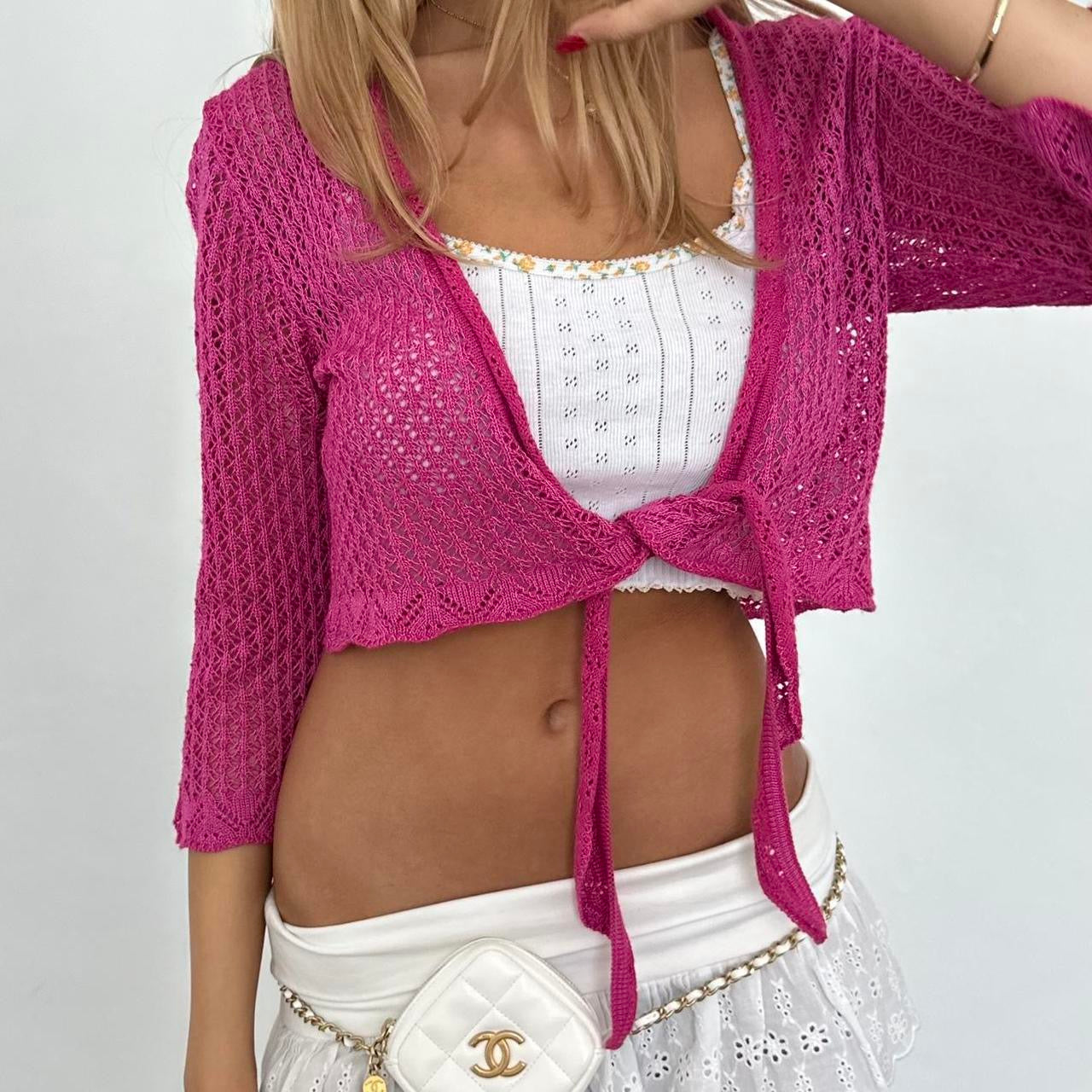 Vintage 90’s pink cardigan layering top