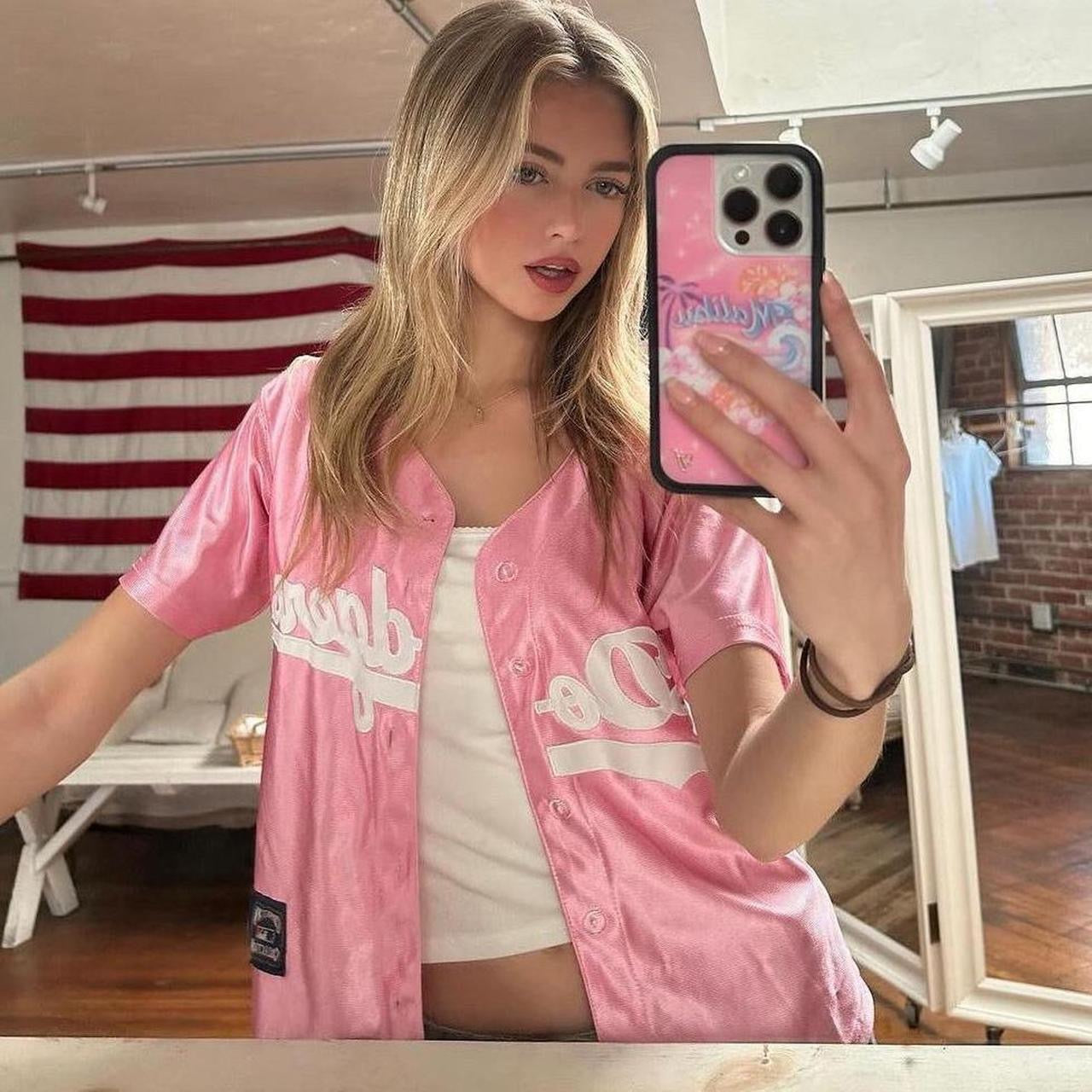 Baseball Jersey Victoria Secret Pink Dodgers Vintage 90's Rare