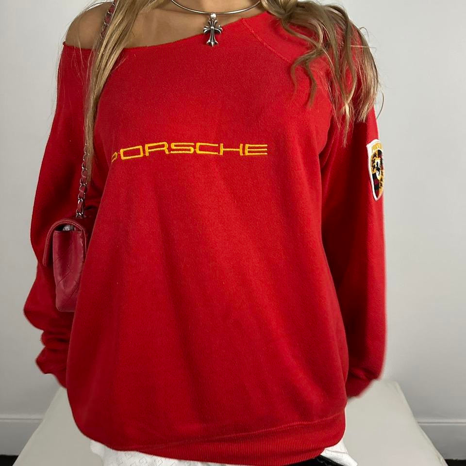 Vintage 90βs Porsche red sweatshirt
