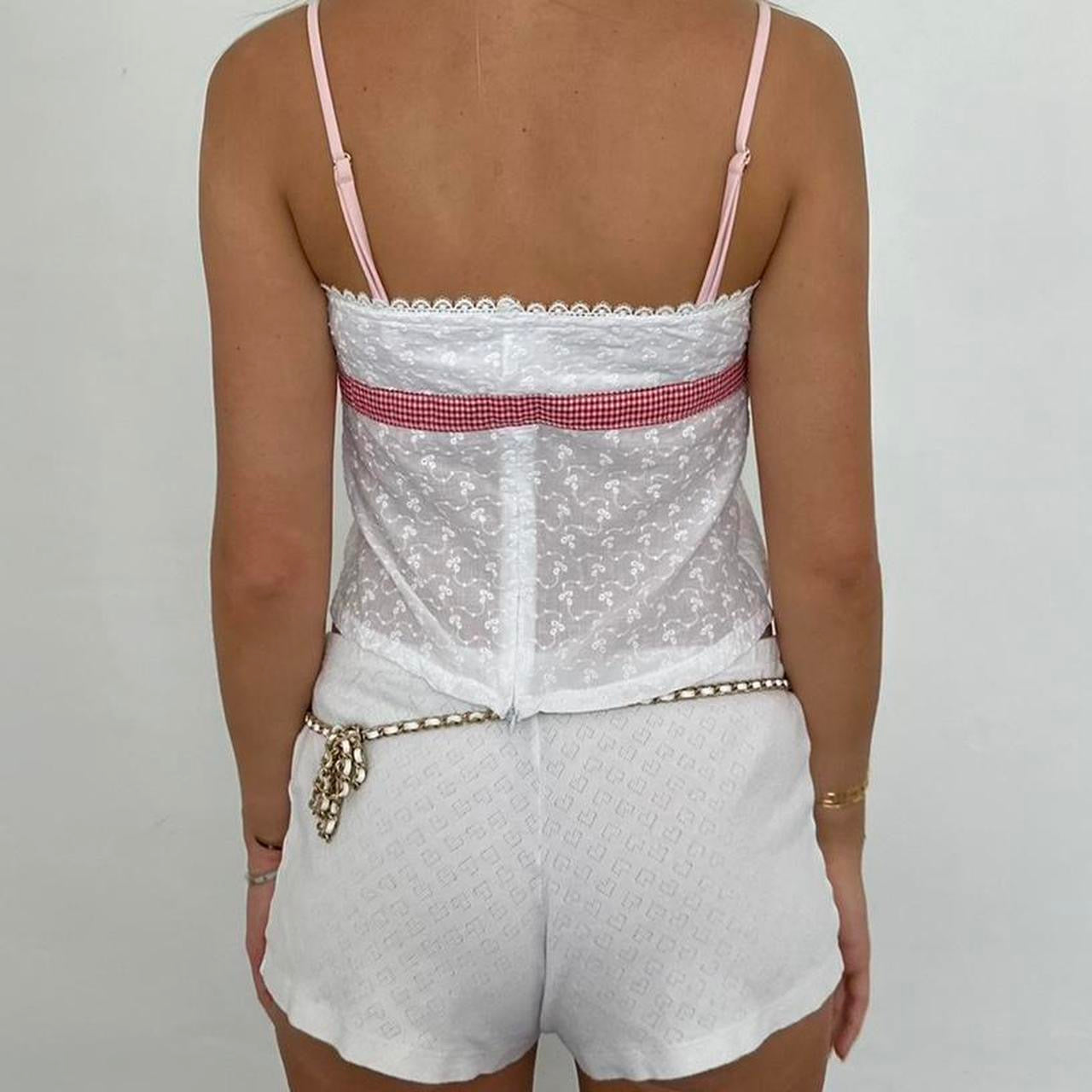 Vintage broderie white strapless top