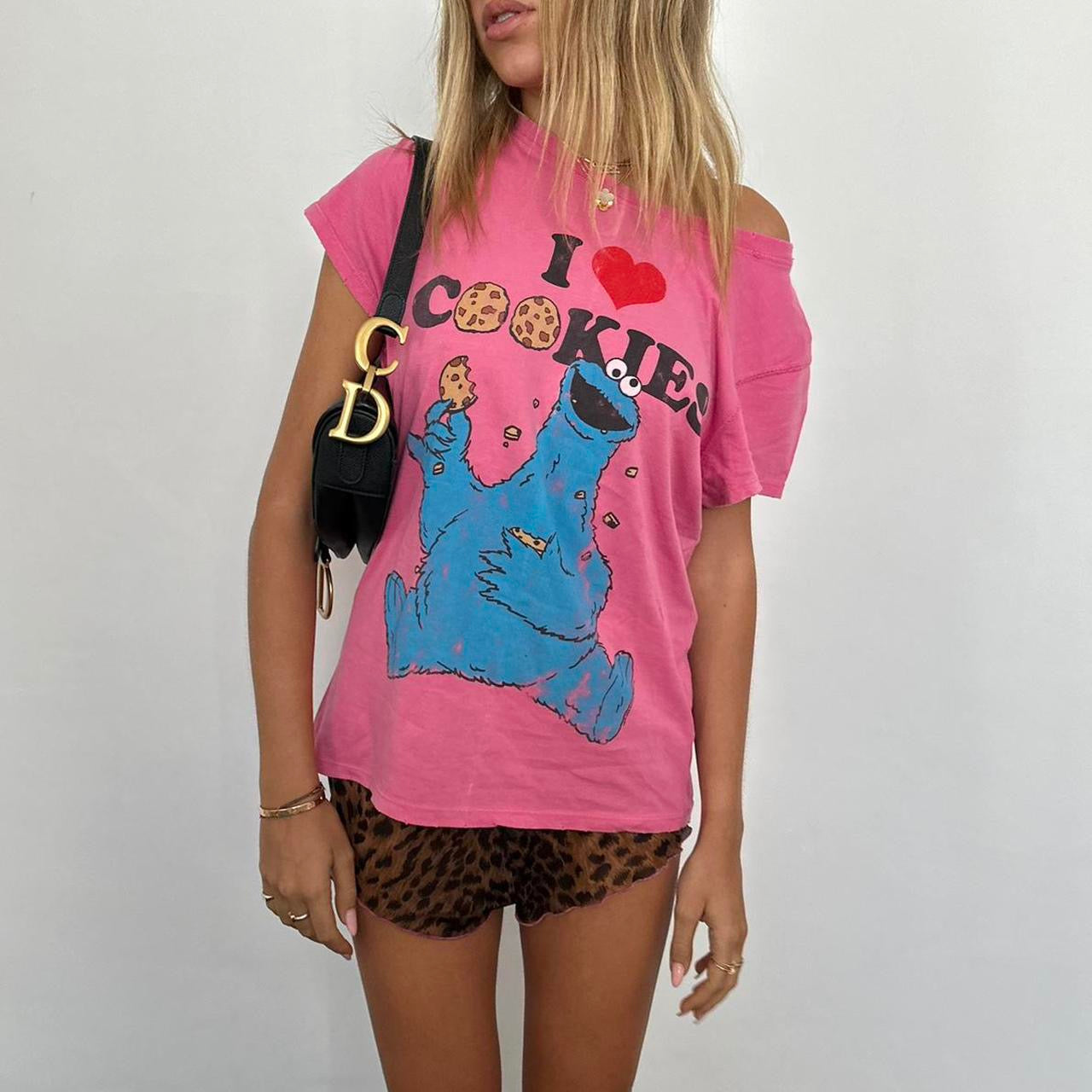 Vintage graphic pink relaxed fit top