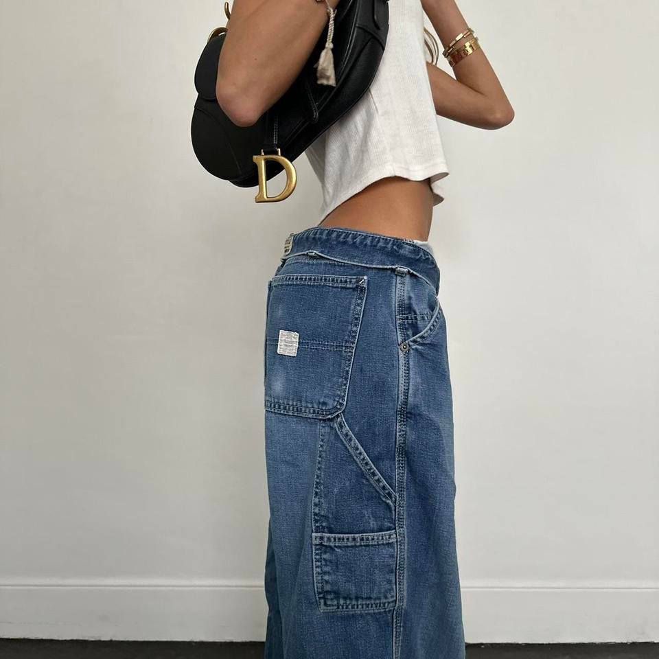 Vintage Abercrombie and Fitch blue carpenter jeans