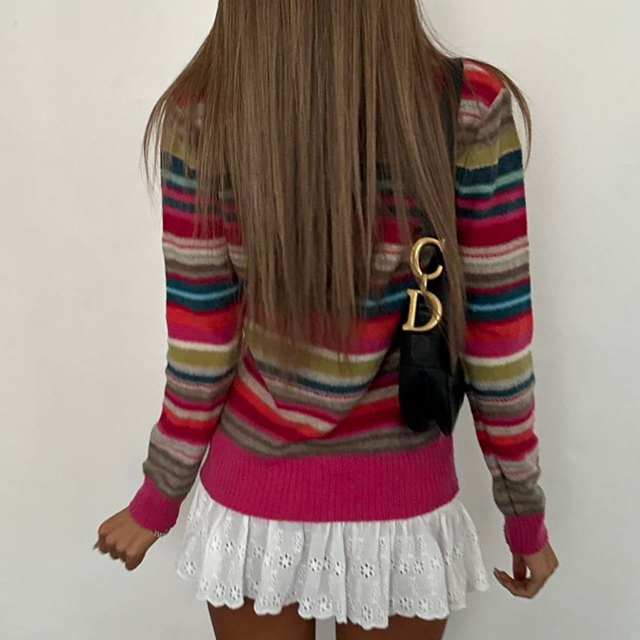 Vintage 2000’s knit striped colourful cardigan