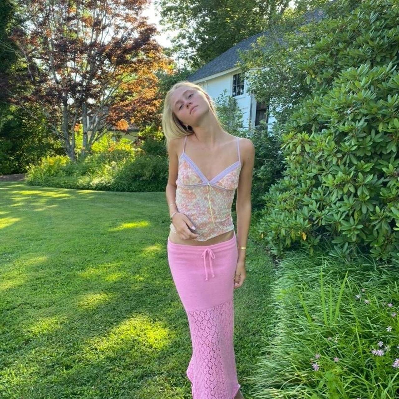 Vintage DKNY floral mesh cami top 🎀
