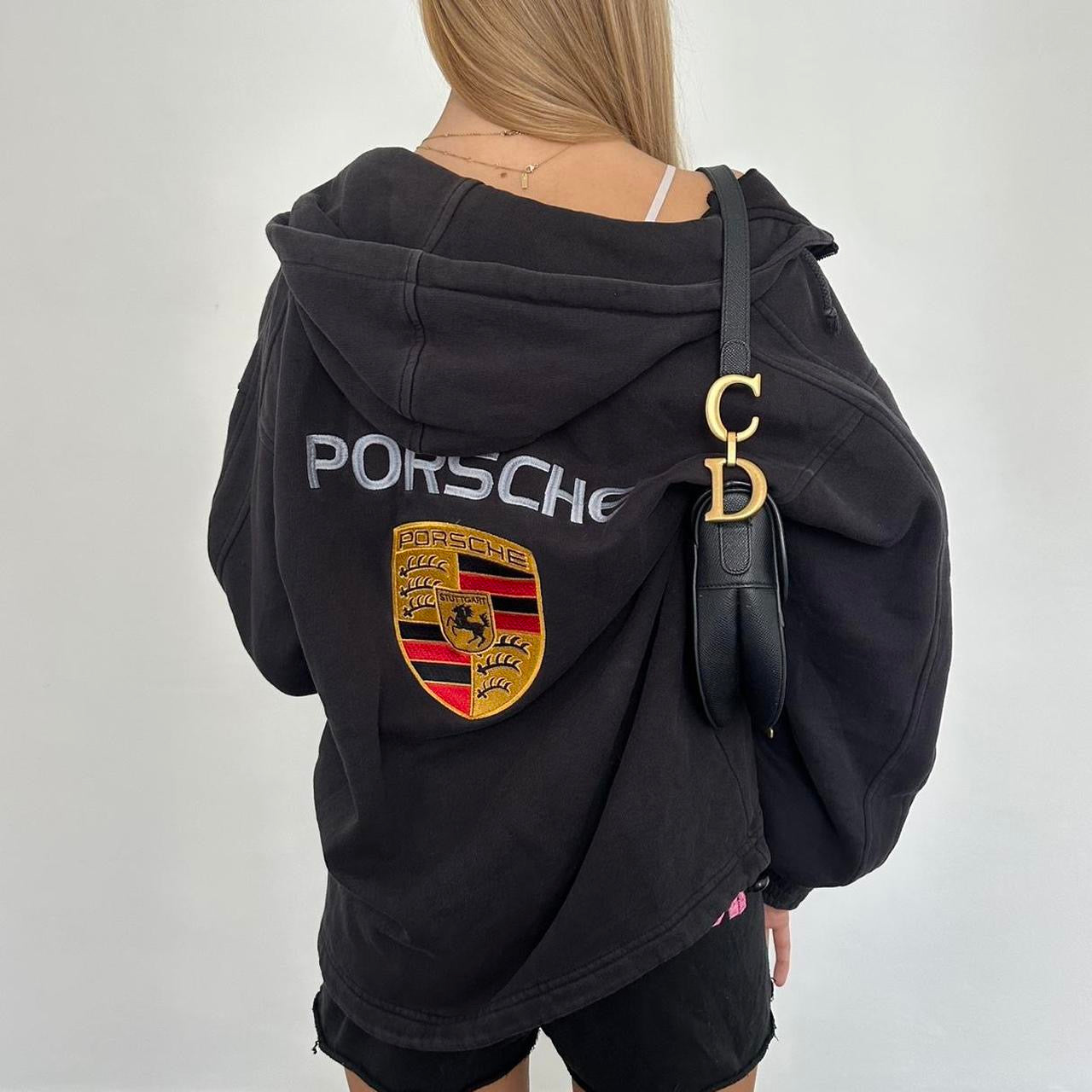 Vintage Porsche black hoodie top