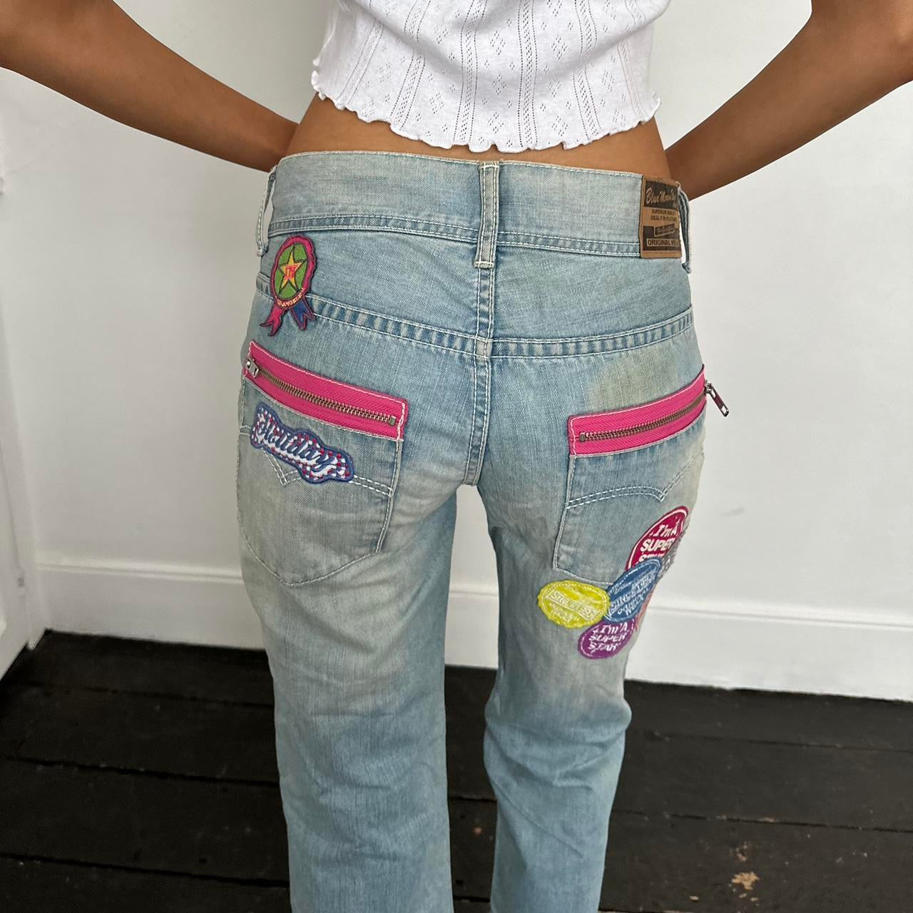 Vintage rare 90s blue surf girl jeans 🏄🏻♀️