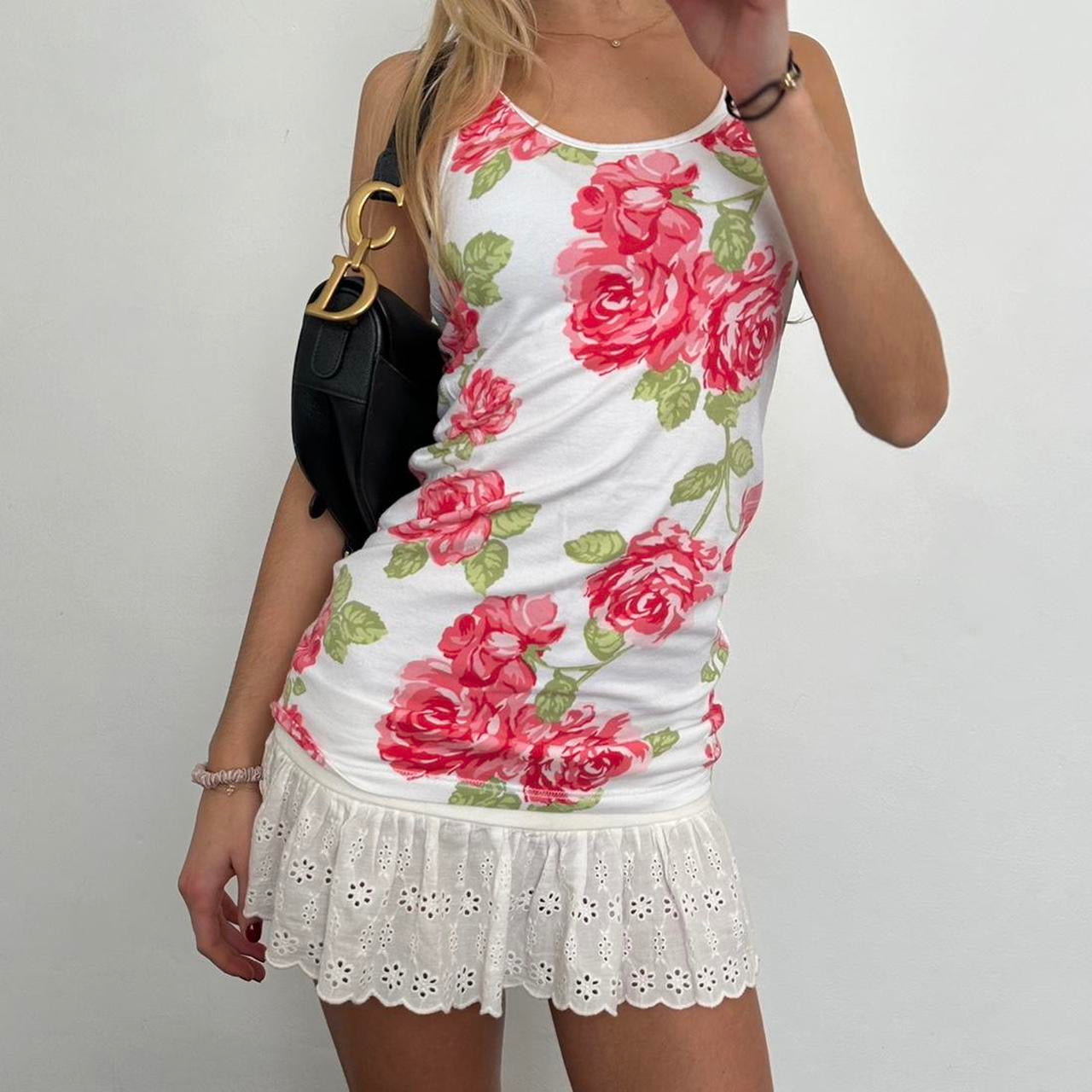 Vintage Abercrombie and Fitch pink floral cami top š