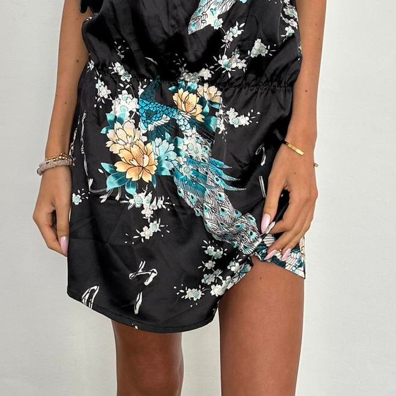 Vintage strapless black mini dress