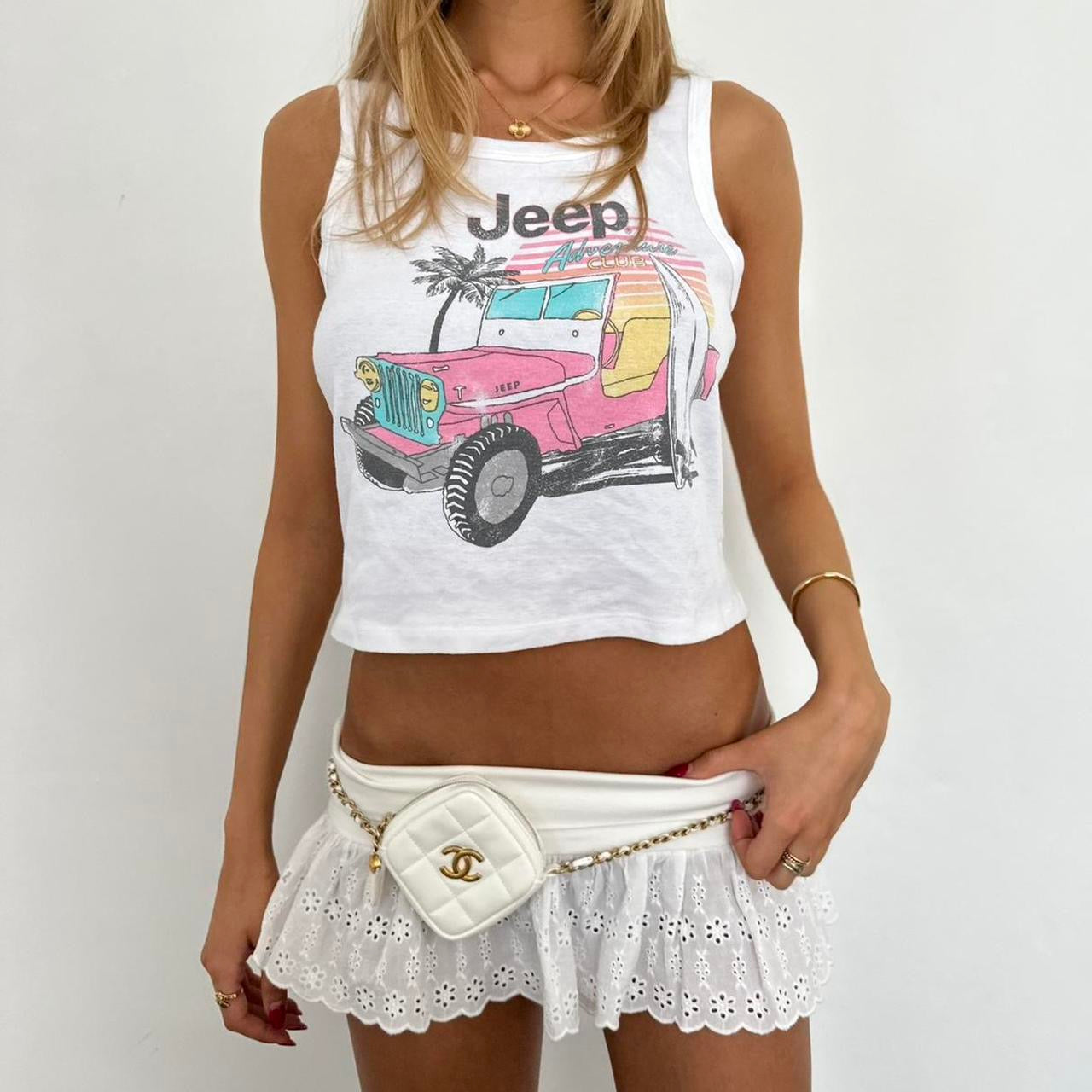 Vintage 2000’s beach Jeep cami top